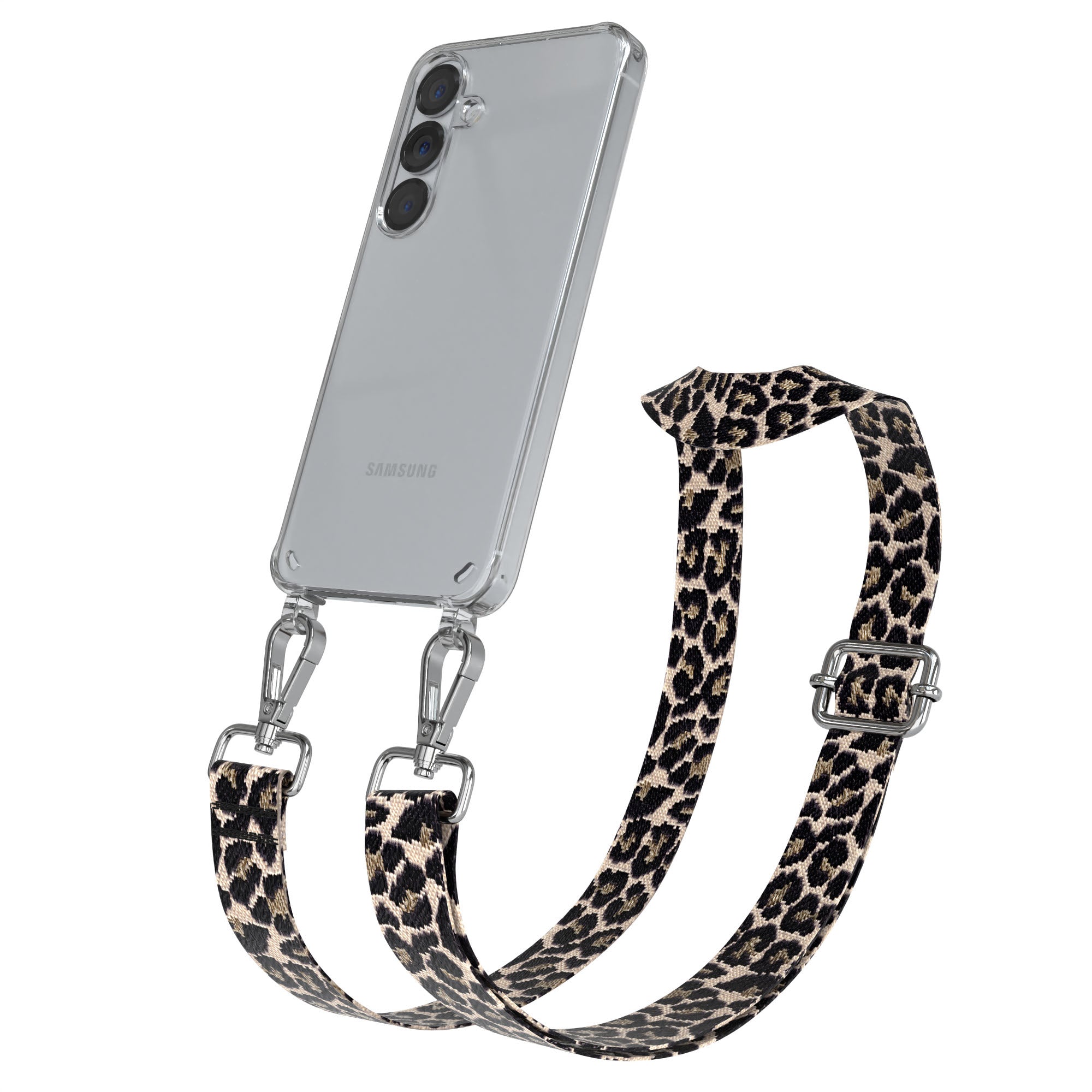 Samsung Galaxy S25 Handykette mit verstellbarem Boho Trageriemen Set 