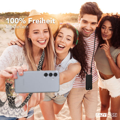 Samsung Galaxy S25 Plus Handykette mit verstellbarem Boho Trageriemen Set 