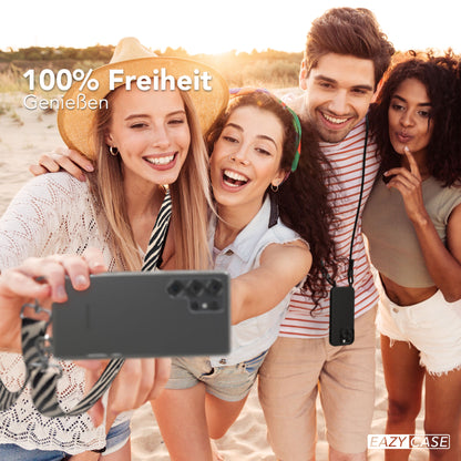 Samsung Galaxy S25 Ultra Handykette mit Boho Band zum Umhängen 