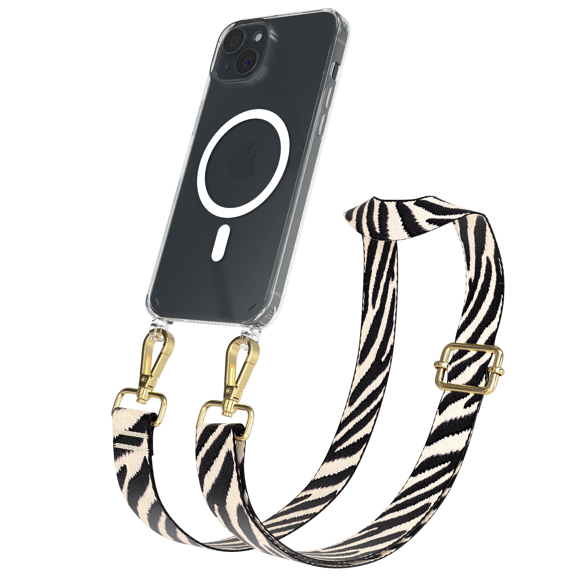 iPhone 15 Plus MagSafe Handykette mit verstellbarem Boho Band Set 