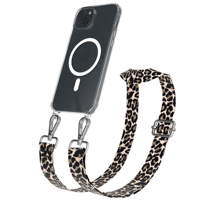 iPhone 15 Plus MagSafe Handykette mit verstellbarem Boho Band Set 