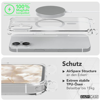 iPhone 16 MagSafe Handykette mit verstellbarem Boho Trageriemen von EAZY CASE 