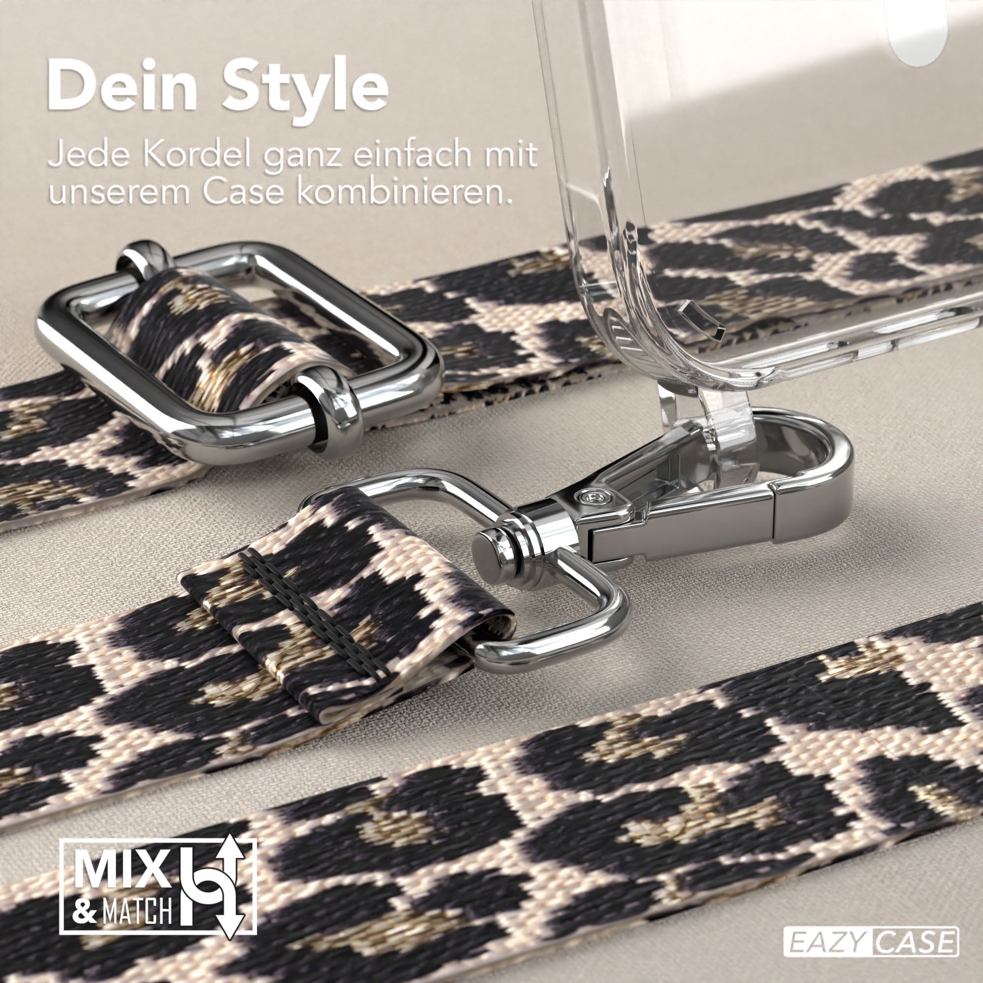iPhone 16 Serie MagSafe Hülle + Boho Band Animal Print