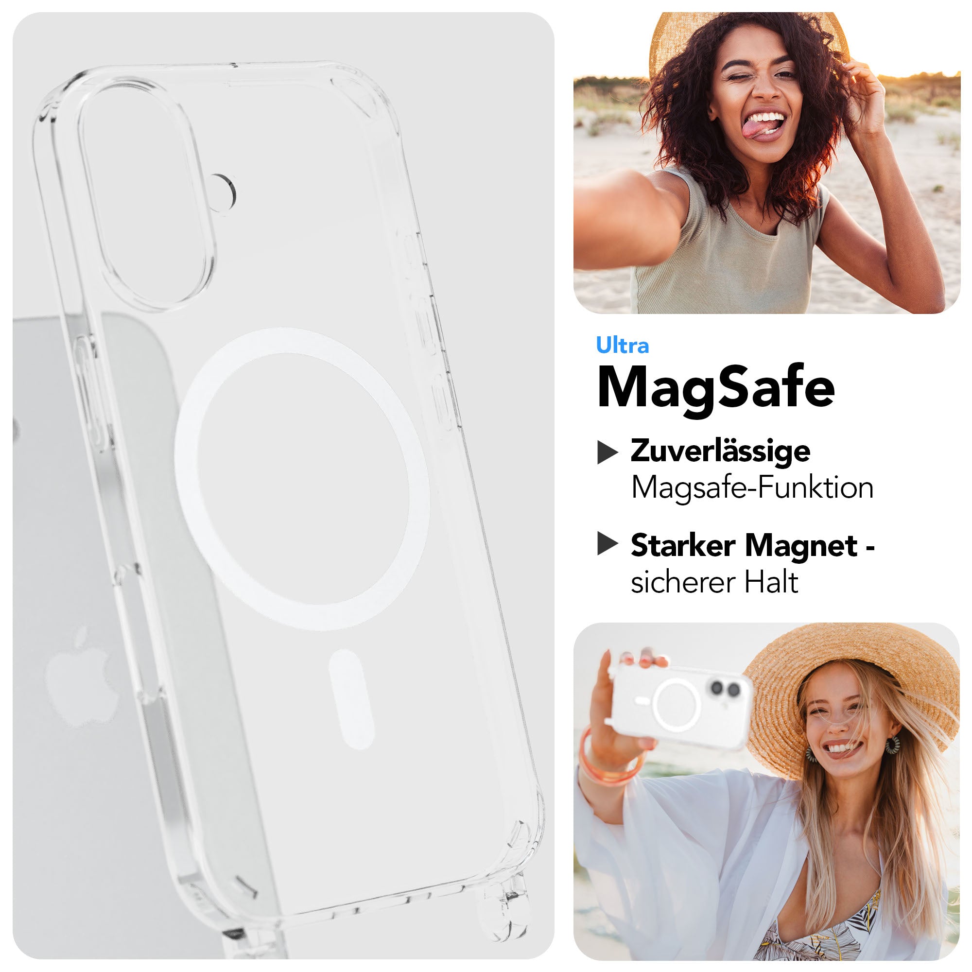 iPhone 16 MagSafe Handykette mit verstellbarem Boho Trageriemen von EAZY CASE 