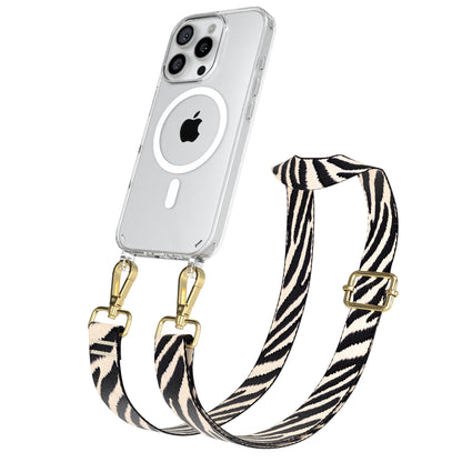 iPhone 16 Pro MagSafe Handykette mit Boho Band verstellbar 