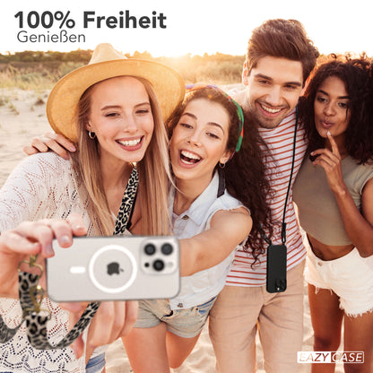 iPhone 16 Pro MagSafe Handykette mit Boho Band verstellbar 