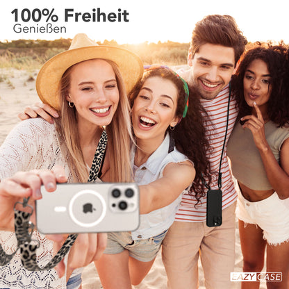 iPhone 16 Pro MagSafe Handykette mit Boho Band verstellbar 