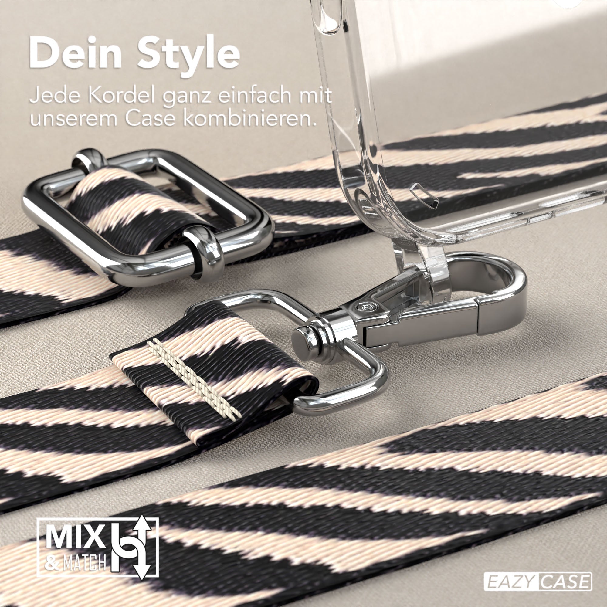 iPhone 16 Pro Max Handykette mit MagSafe Boho Band verstellbar 