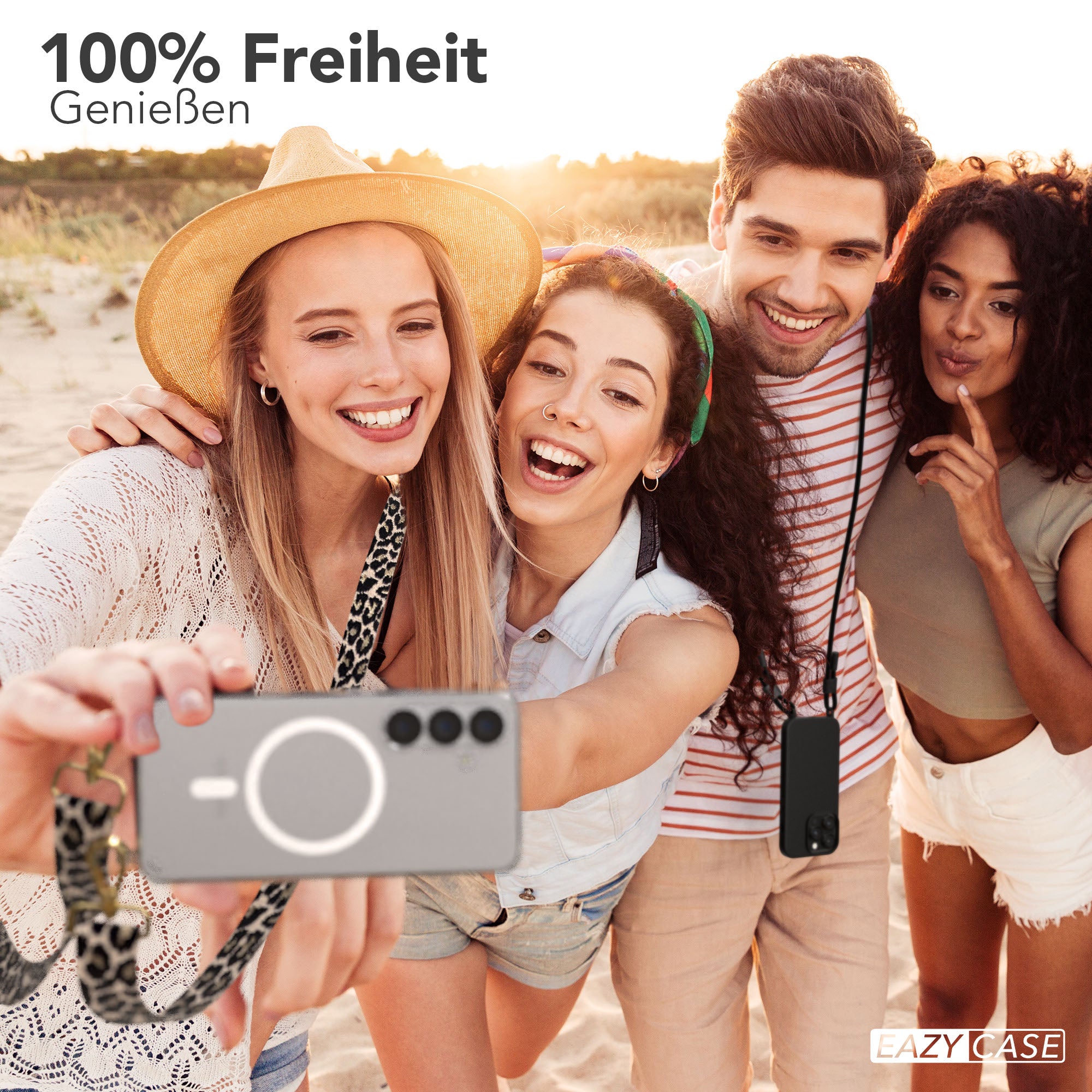 Samsung Galaxy S25 Handykette MagSafe Boho Band verstellbarer Trageriemen 