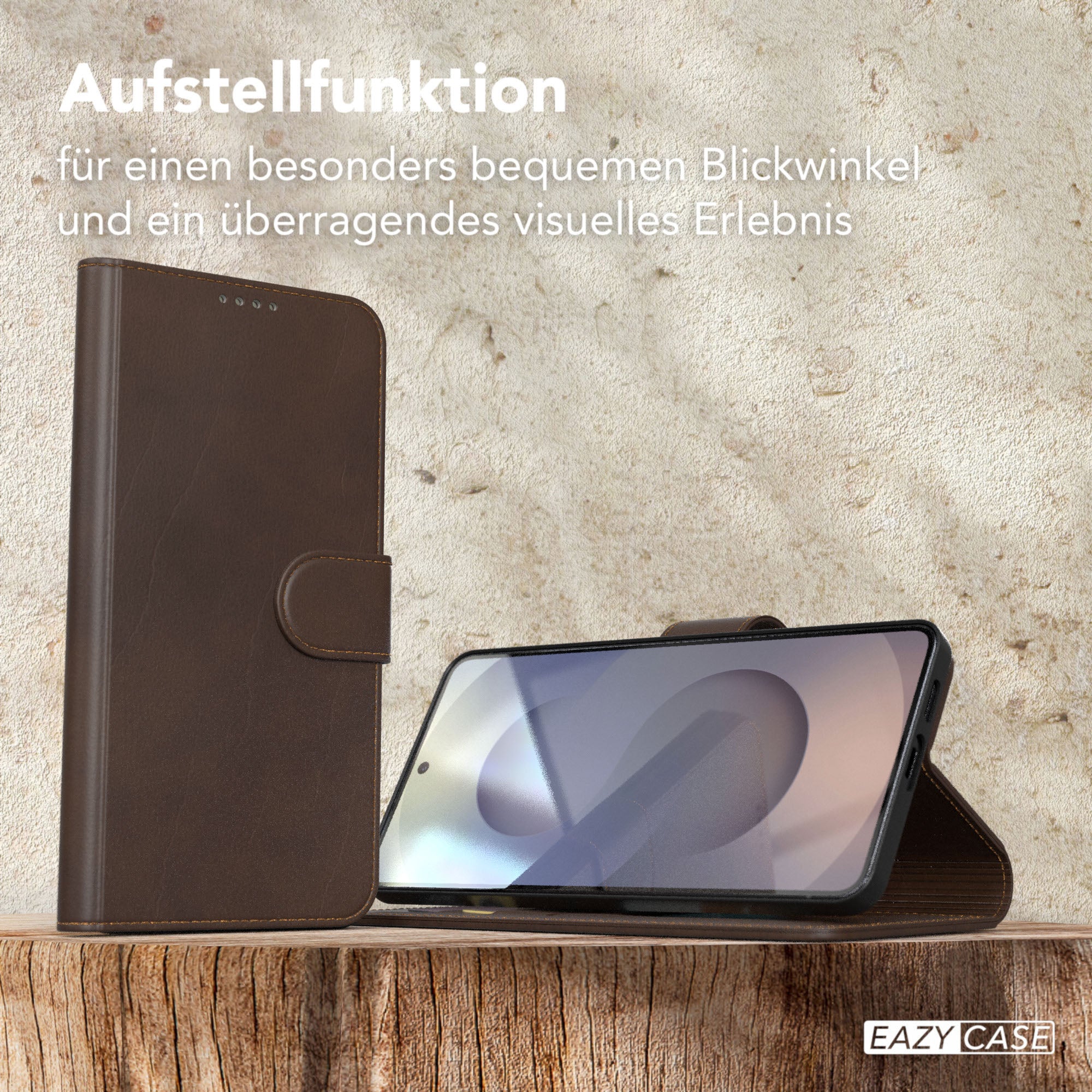 Galaxy S25 Edge Klapphülle aus Kunstleder