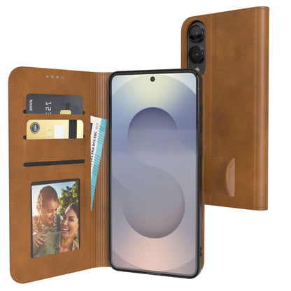 Galaxy S25 Edge Klapphülle aus Kunstleder