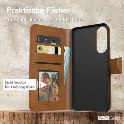 Galaxy S25 Edge Klapphülle aus Kunstleder
