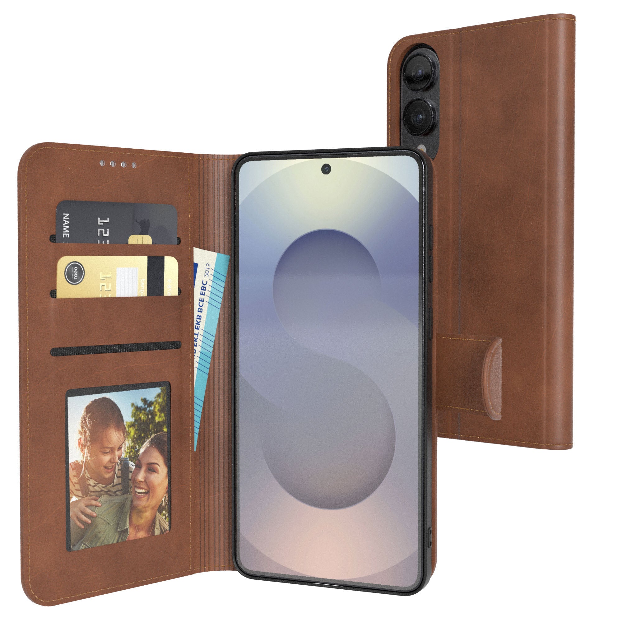 Galaxy S25 Edge Klapphülle aus Kunstleder
