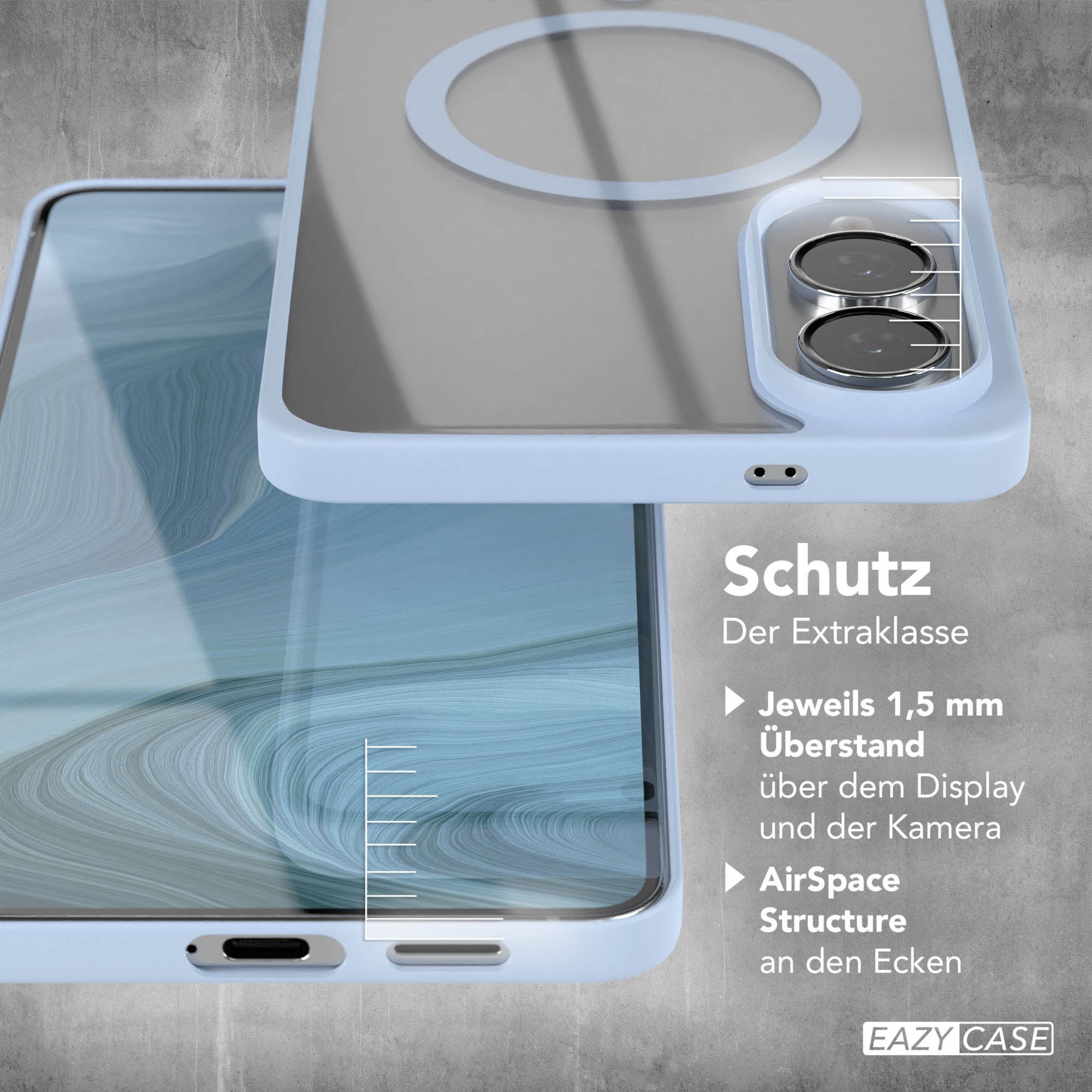 Galaxy S25 Edge transparente Hülle mit MagSafe