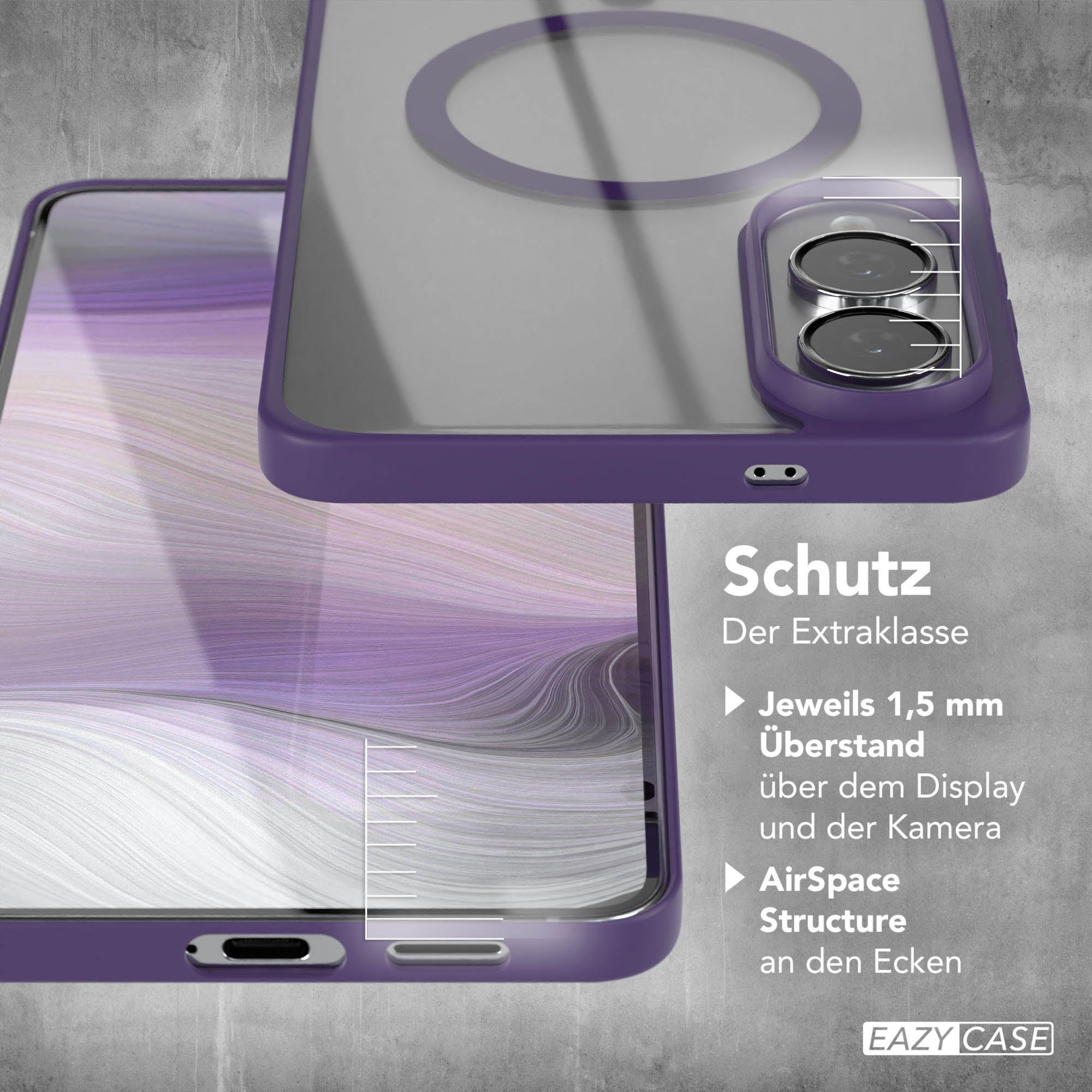 Galaxy S25 Edge transparente Hülle mit MagSafe