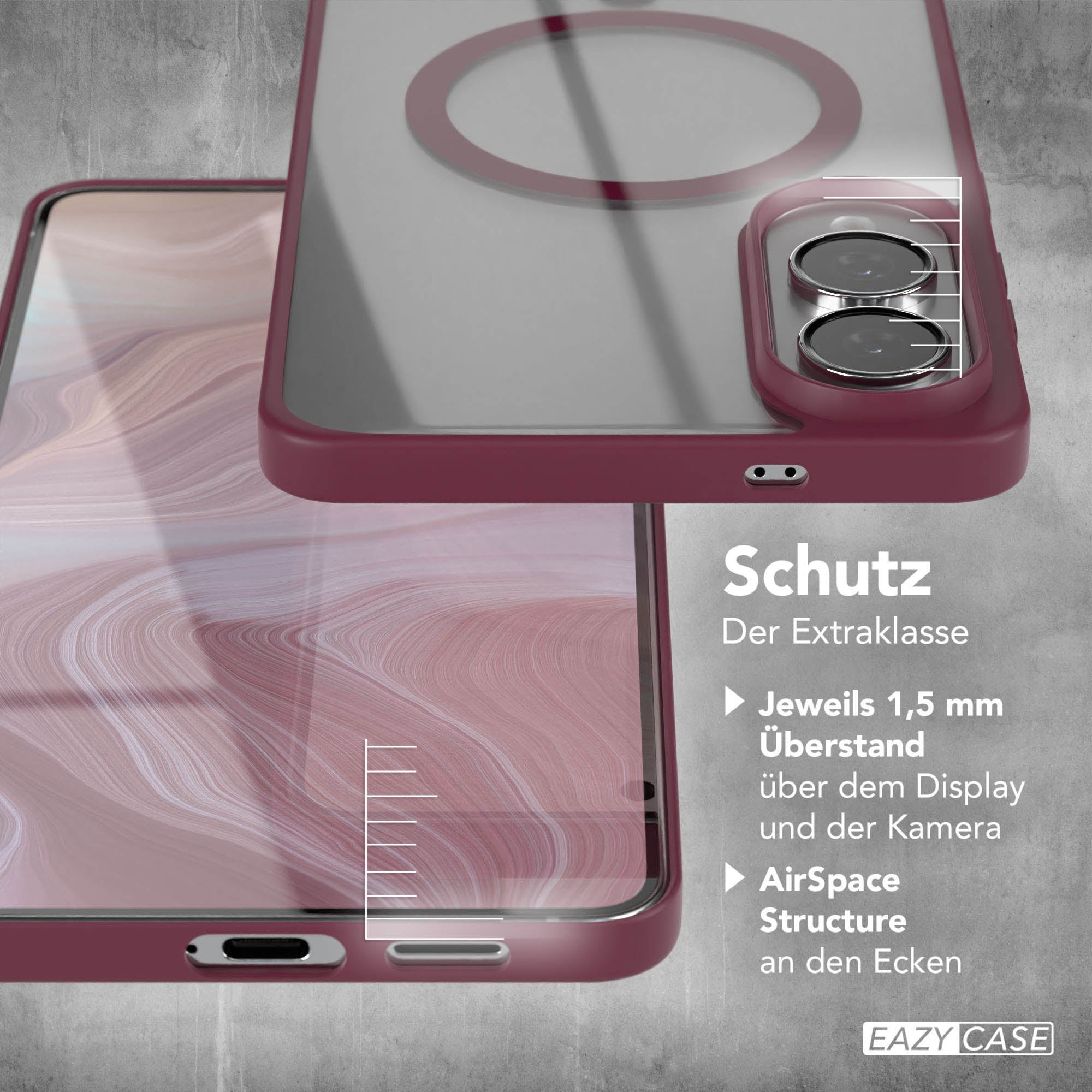Galaxy S25 Edge transparente Hülle mit MagSafe
