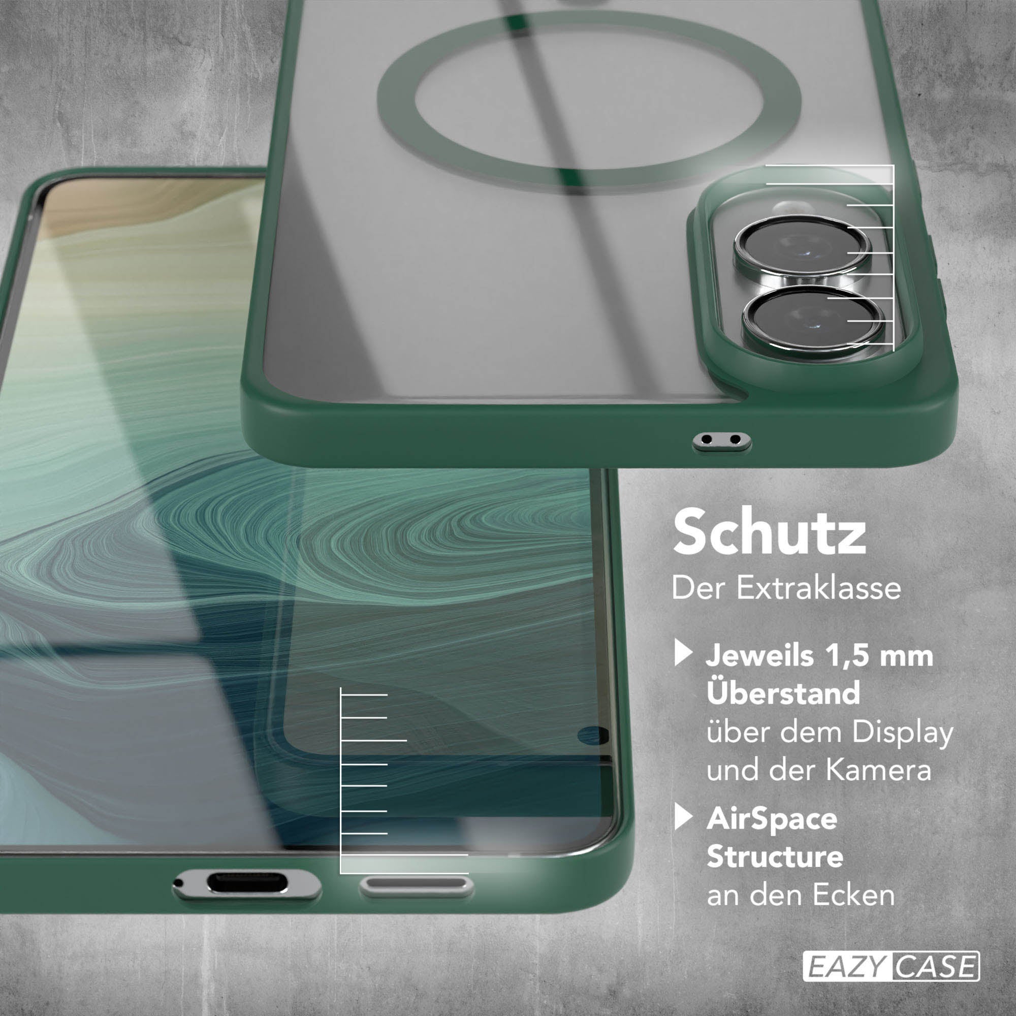 Galaxy S25 Edge transparente Hülle mit MagSafe