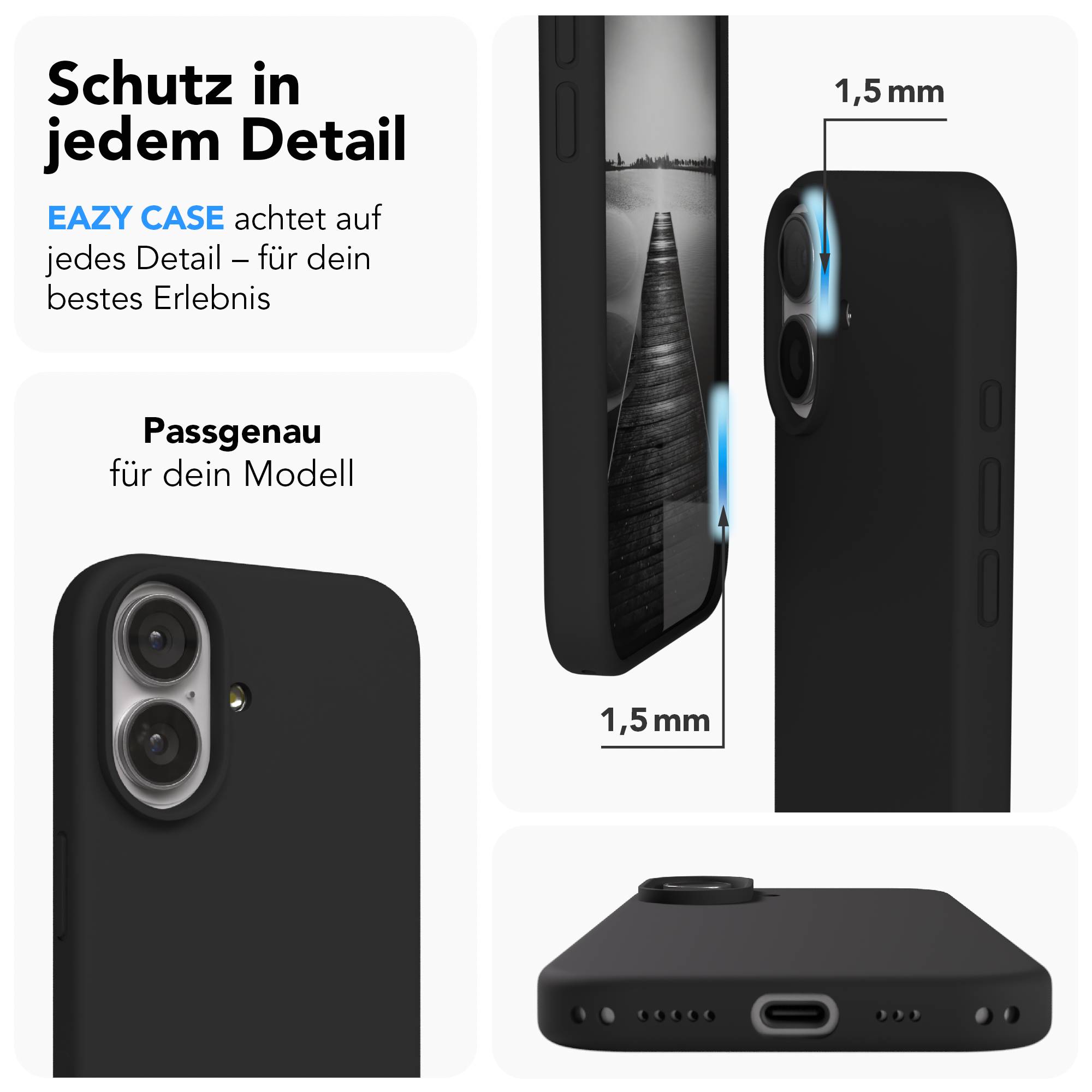 Apple iPhone 17 Premium Silikonhülle mit Kameraschutz von EAZY CASE 