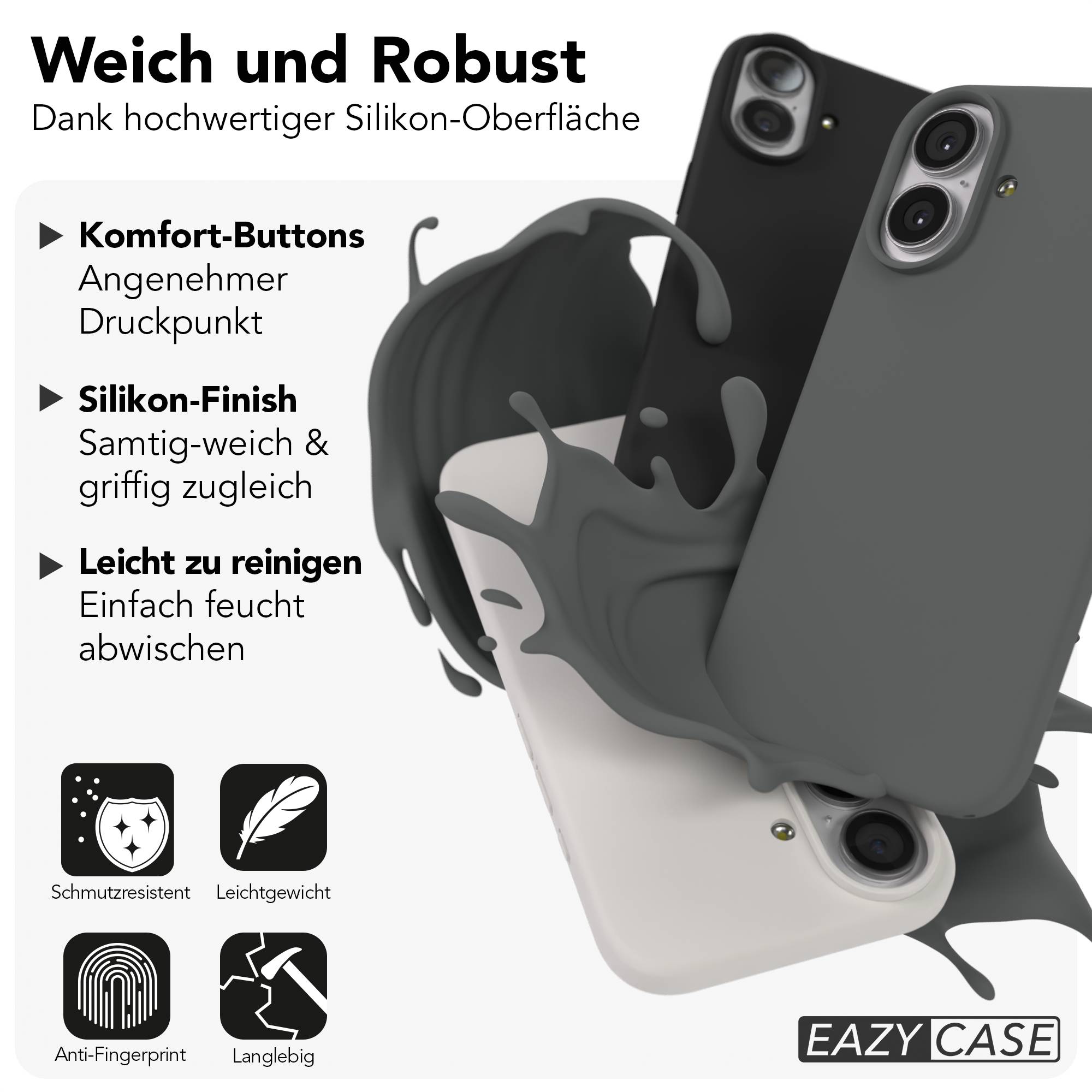 Apple iPhone 17 Premium Silikonhülle mit Kameraschutz von EAZY CASE 