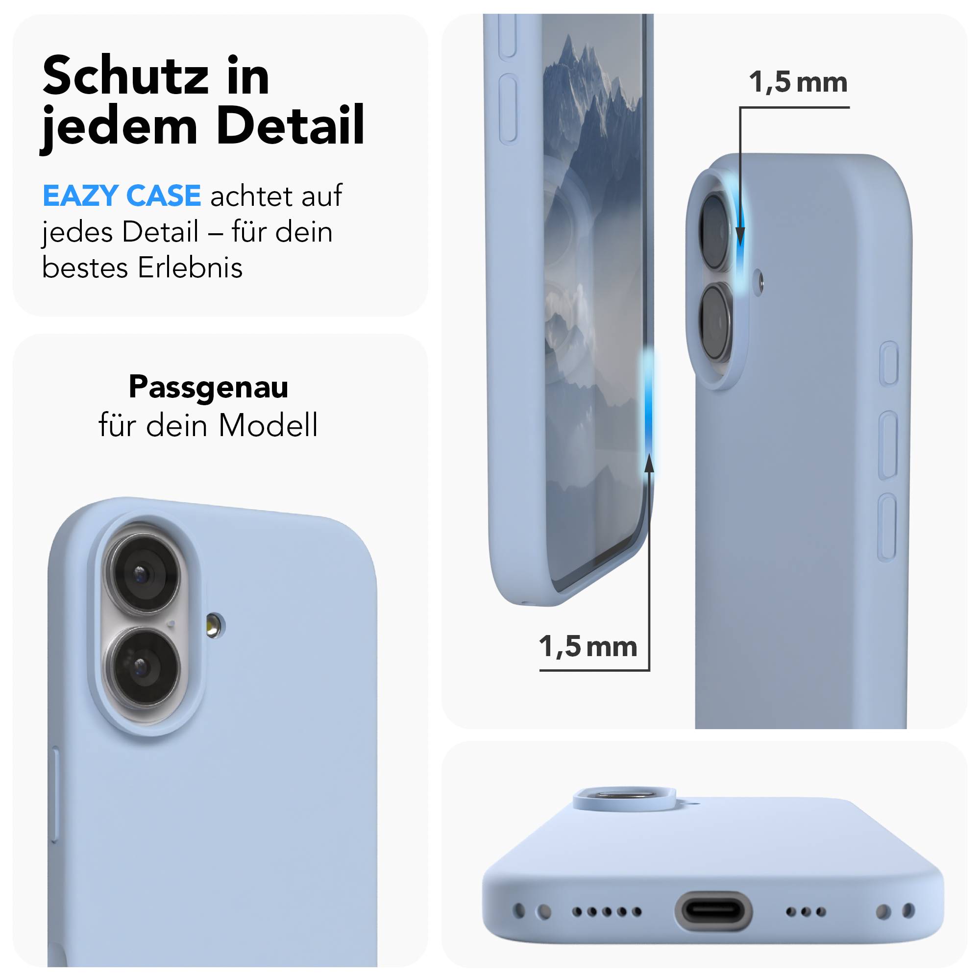 Apple iPhone 17 Premium Silikonhülle mit Kameraschutz von EAZY CASE 