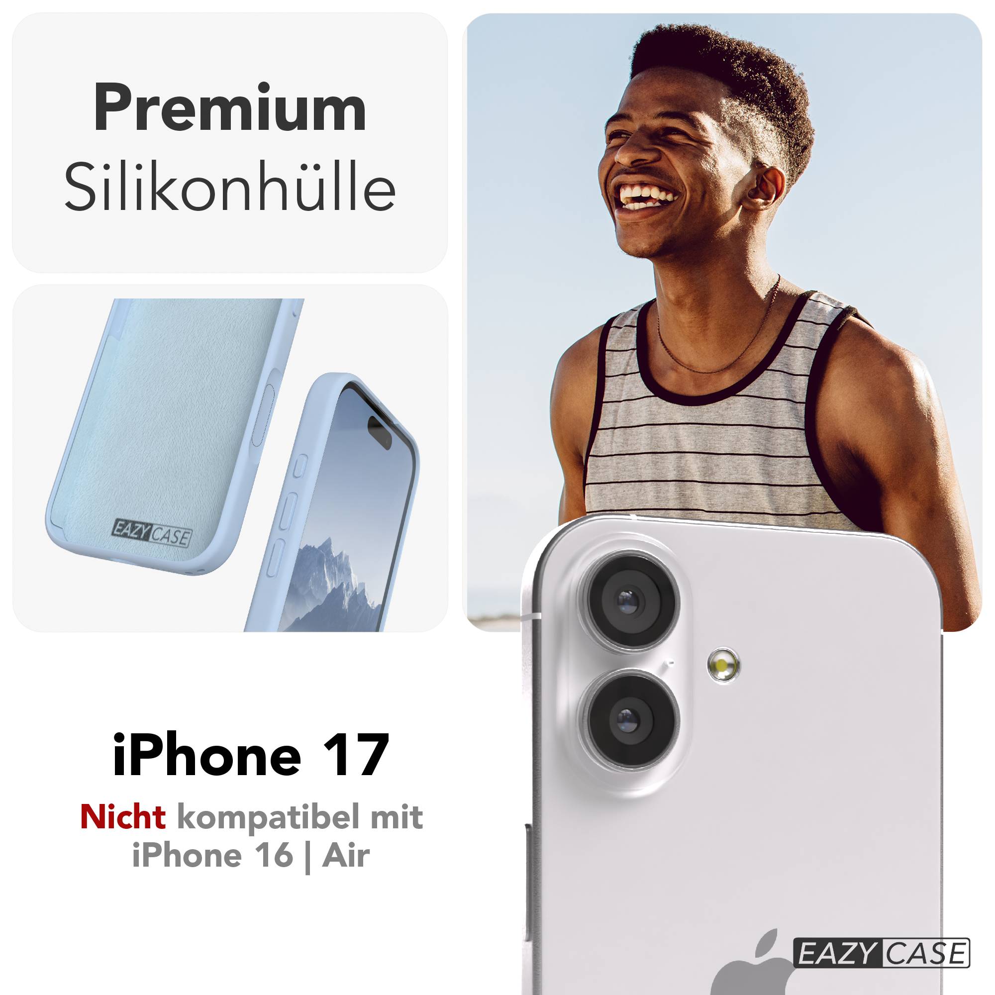Apple iPhone 17 Premium Silikonhülle mit Kameraschutz von EAZY CASE 