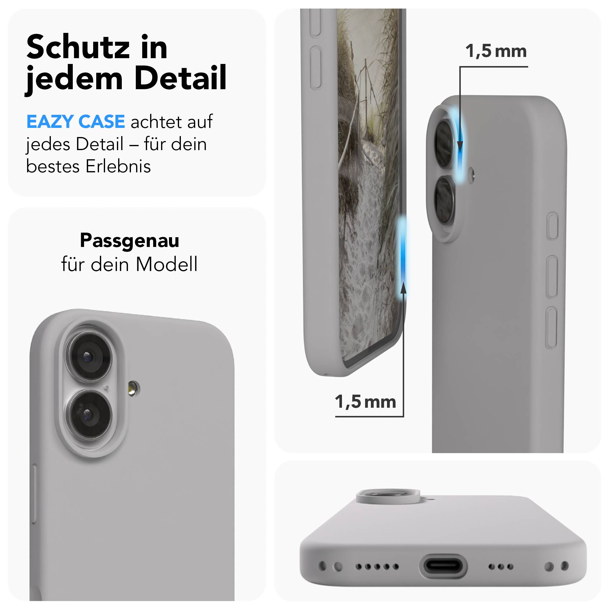 Apple iPhone 17 Premium Silikonhülle mit Kameraschutz von EAZY CASE 