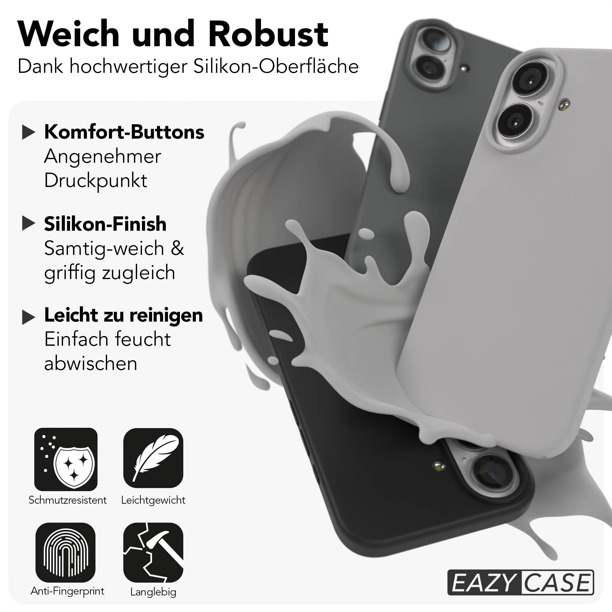 Apple iPhone 17 Premium Silikonhülle mit Kameraschutz von EAZY CASE 