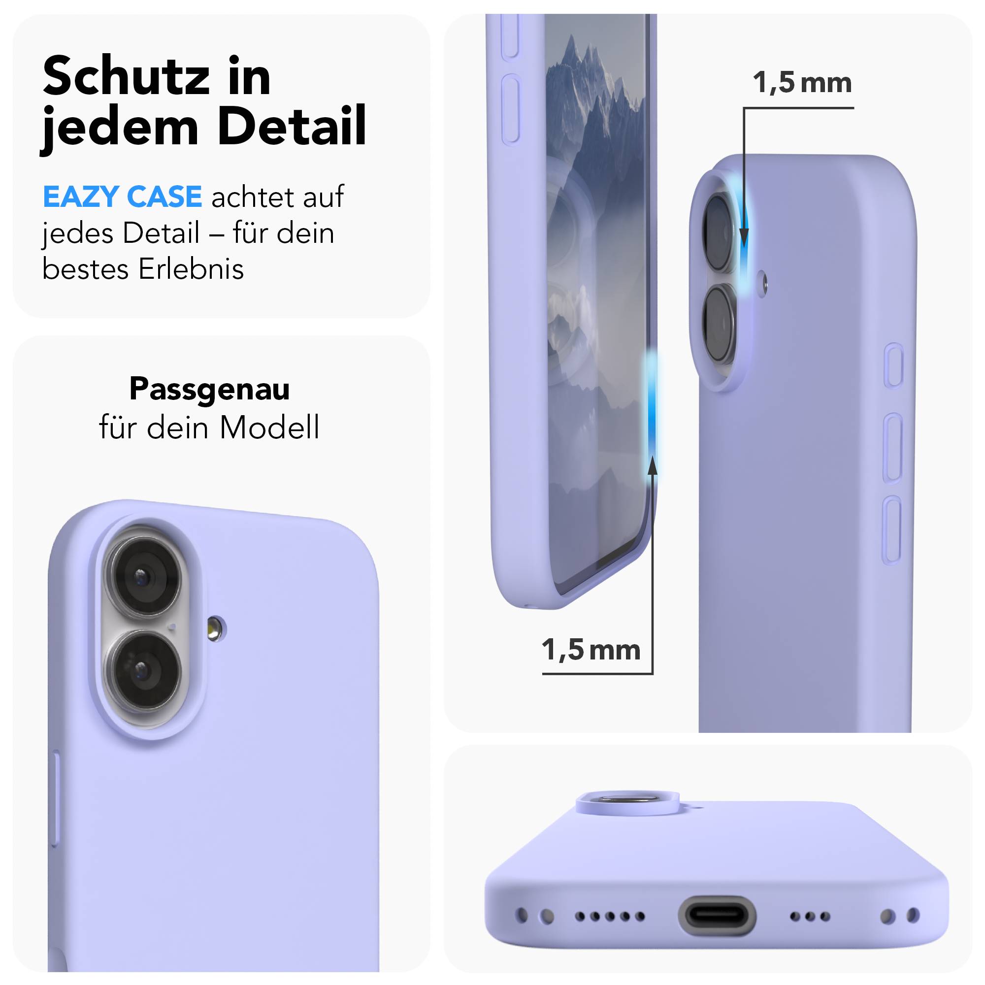 Apple iPhone 17 Premium Silikonhülle mit Kameraschutz von EAZY CASE 
