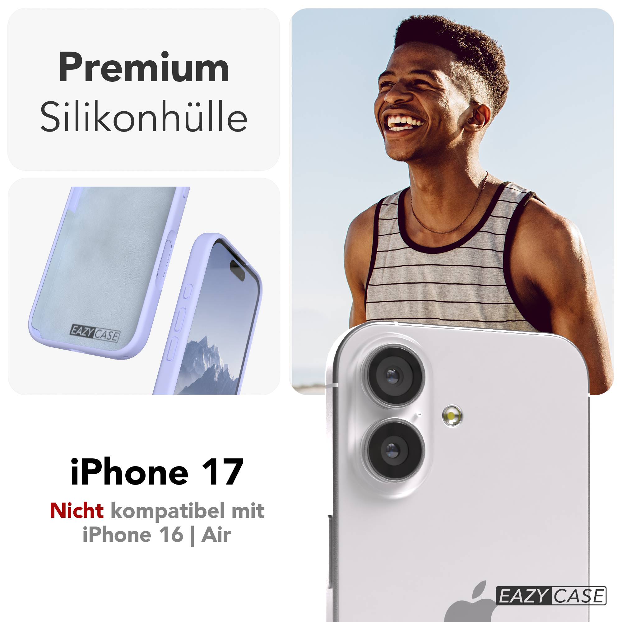 Apple iPhone 17 Premium Silikonhülle mit Kameraschutz von EAZY CASE 