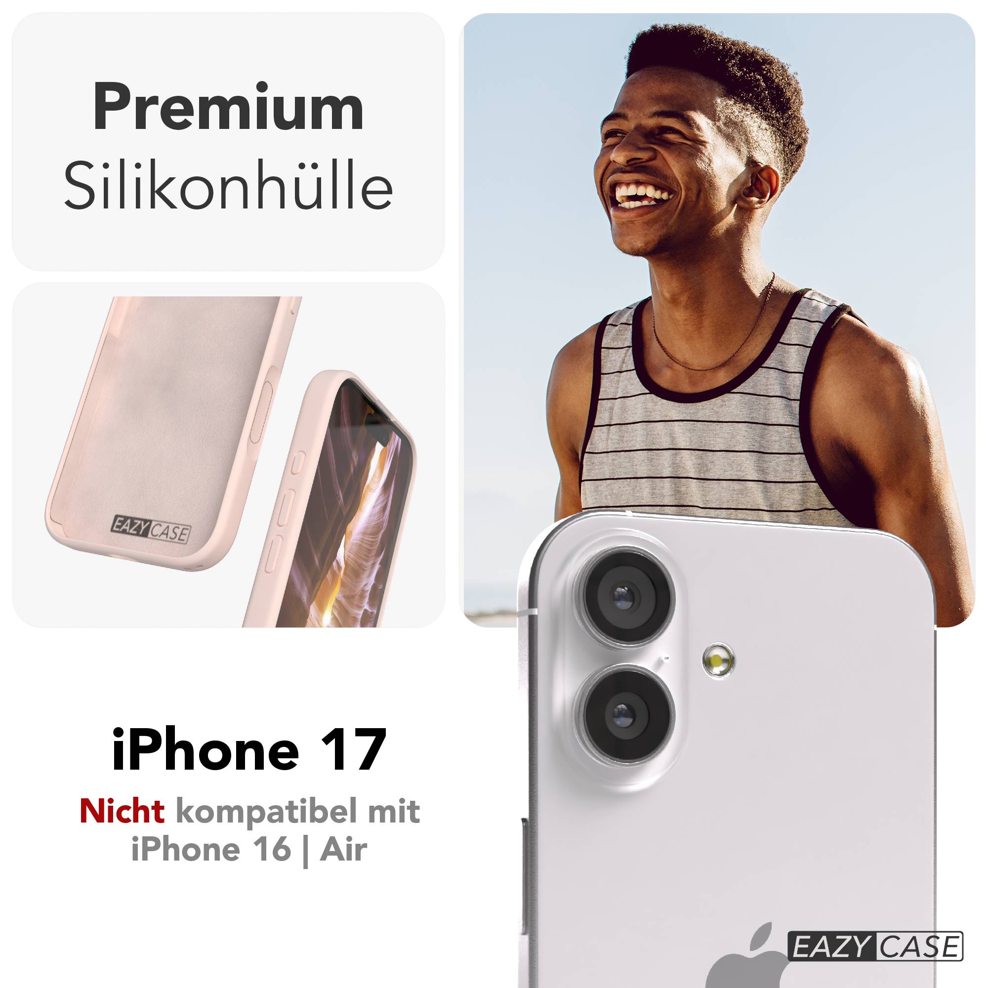 Apple iPhone 17 Premium Silikonhülle mit Kameraschutz von EAZY CASE 