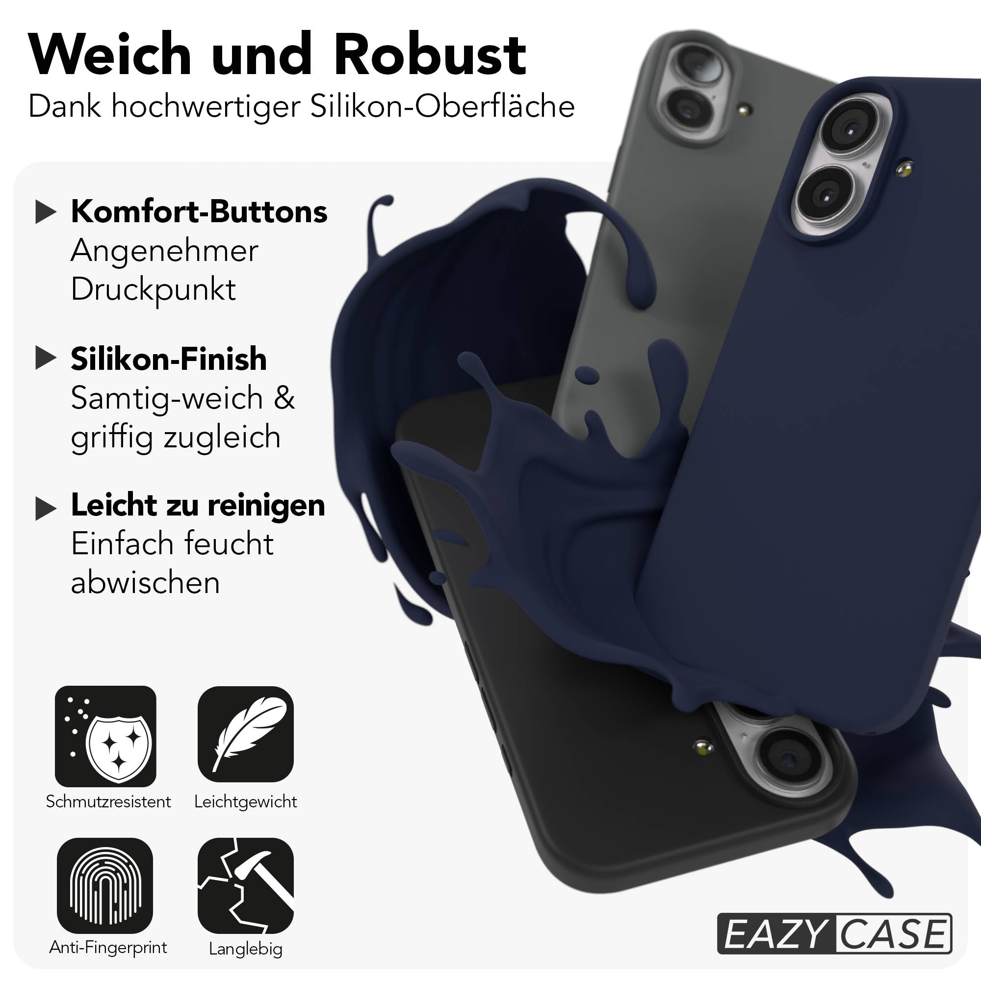 Apple iPhone 17 Premium Silikonhülle mit Kameraschutz von EAZY CASE 