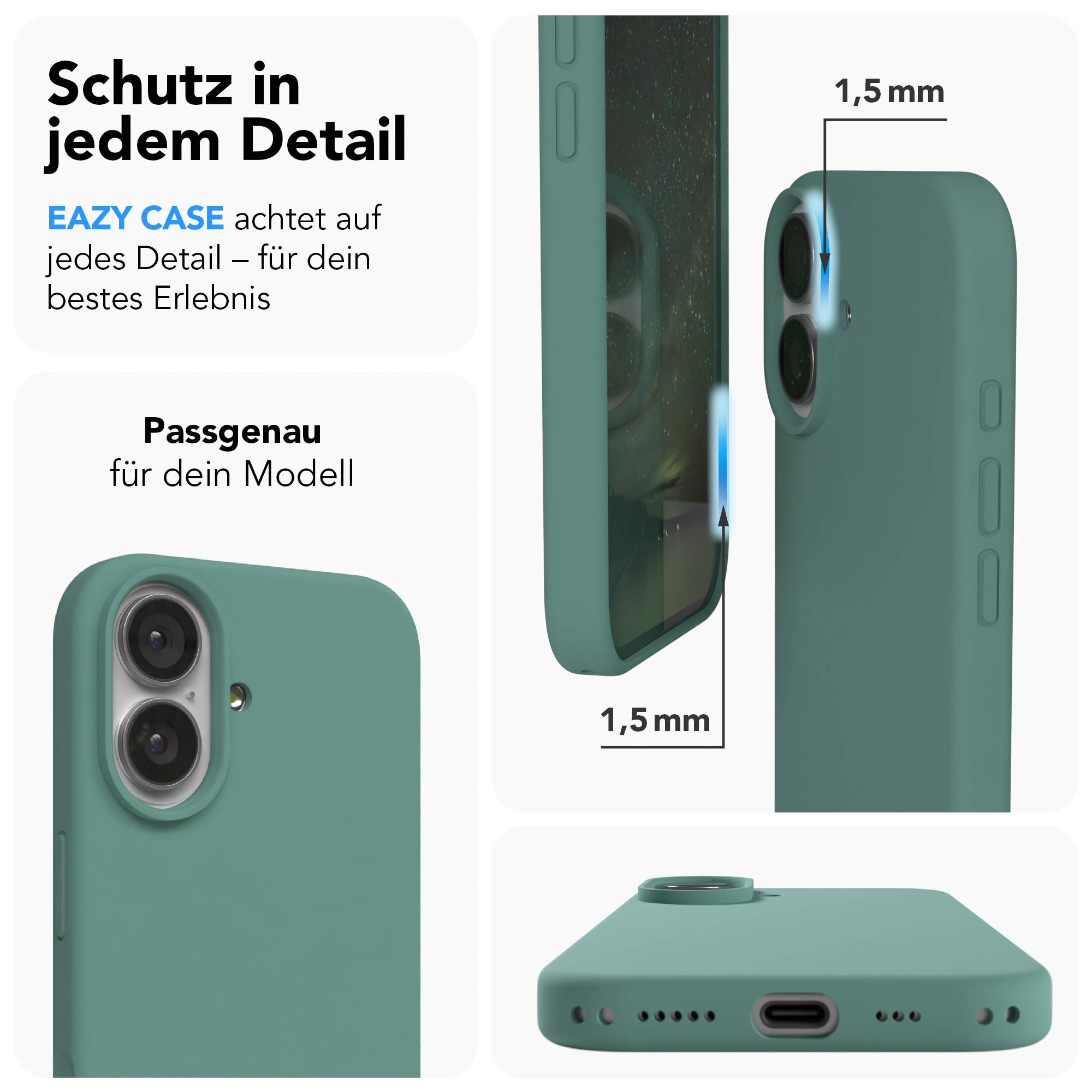 Apple iPhone 17 Premium Silikonhülle mit Kameraschutz von EAZY CASE 