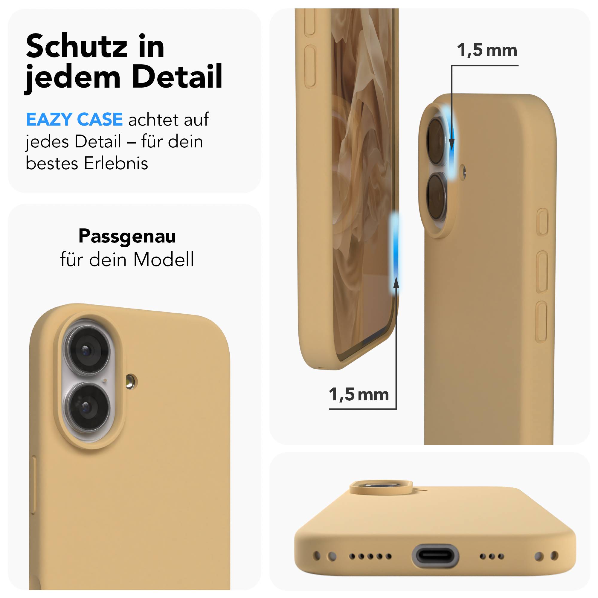 Apple iPhone 17 Premium Silikonhülle mit Kameraschutz von EAZY CASE 
