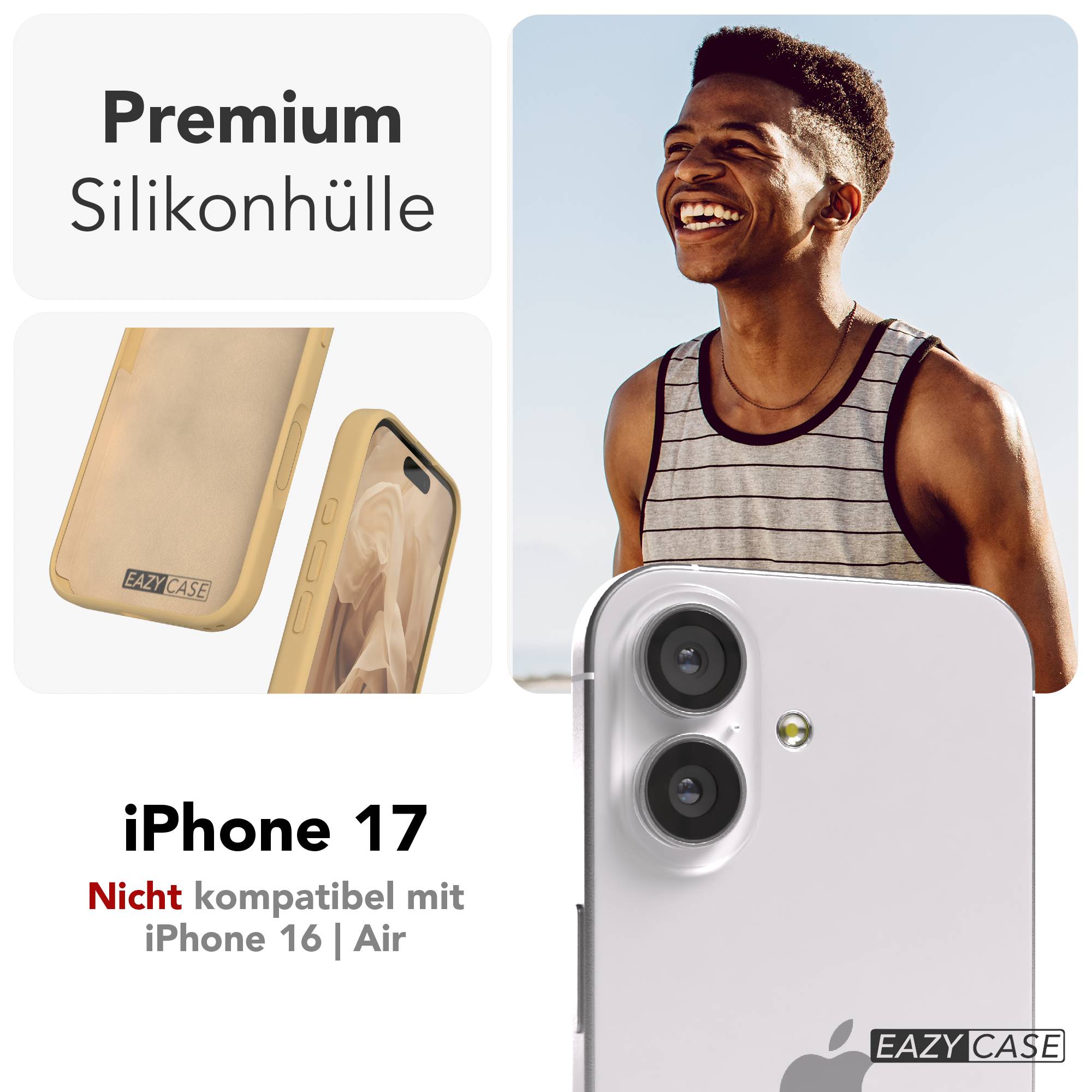 Apple iPhone 17 Premium Silikonhülle mit Kameraschutz von EAZY CASE 