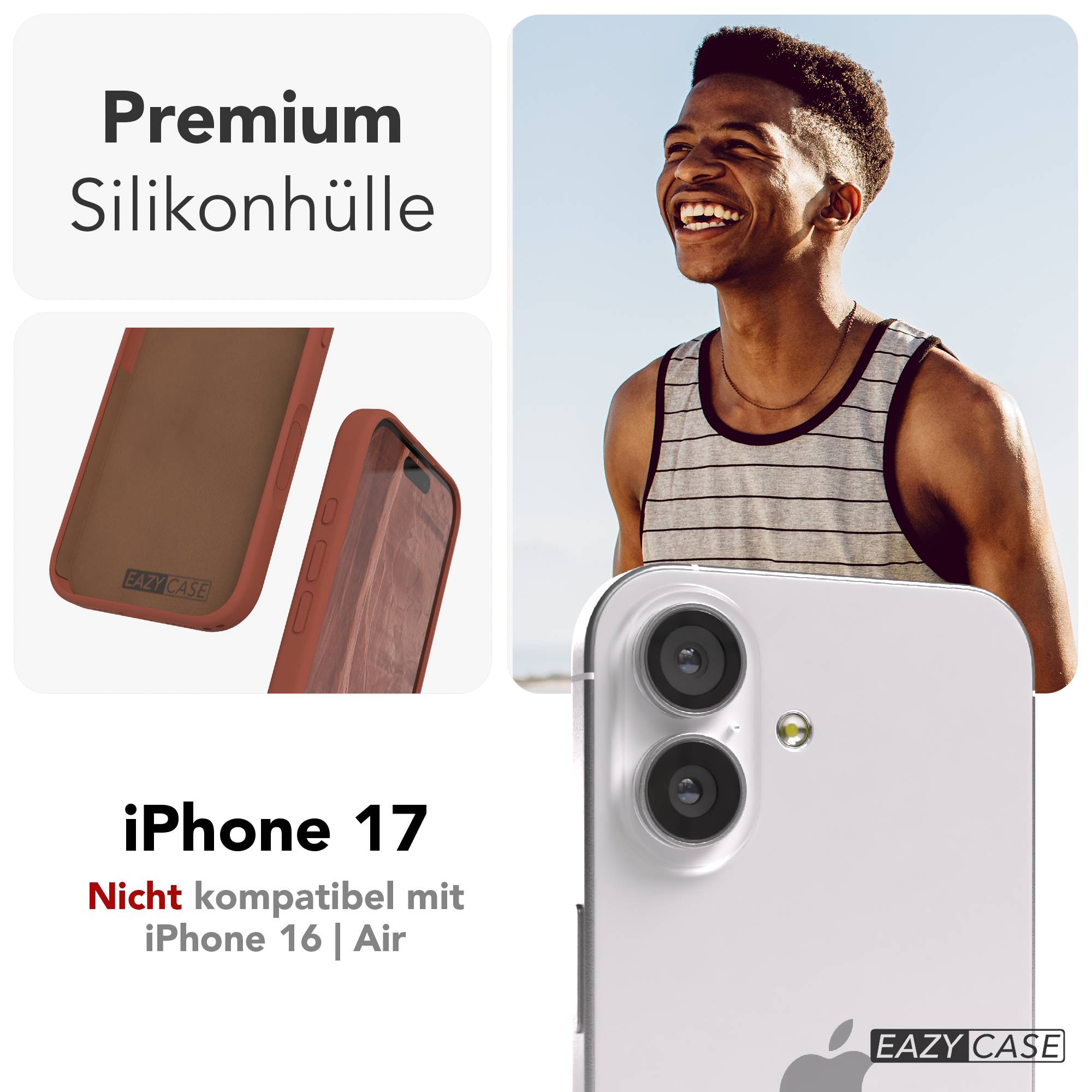 Apple iPhone 17 Premium Silikonhülle mit Kameraschutz von EAZY CASE 