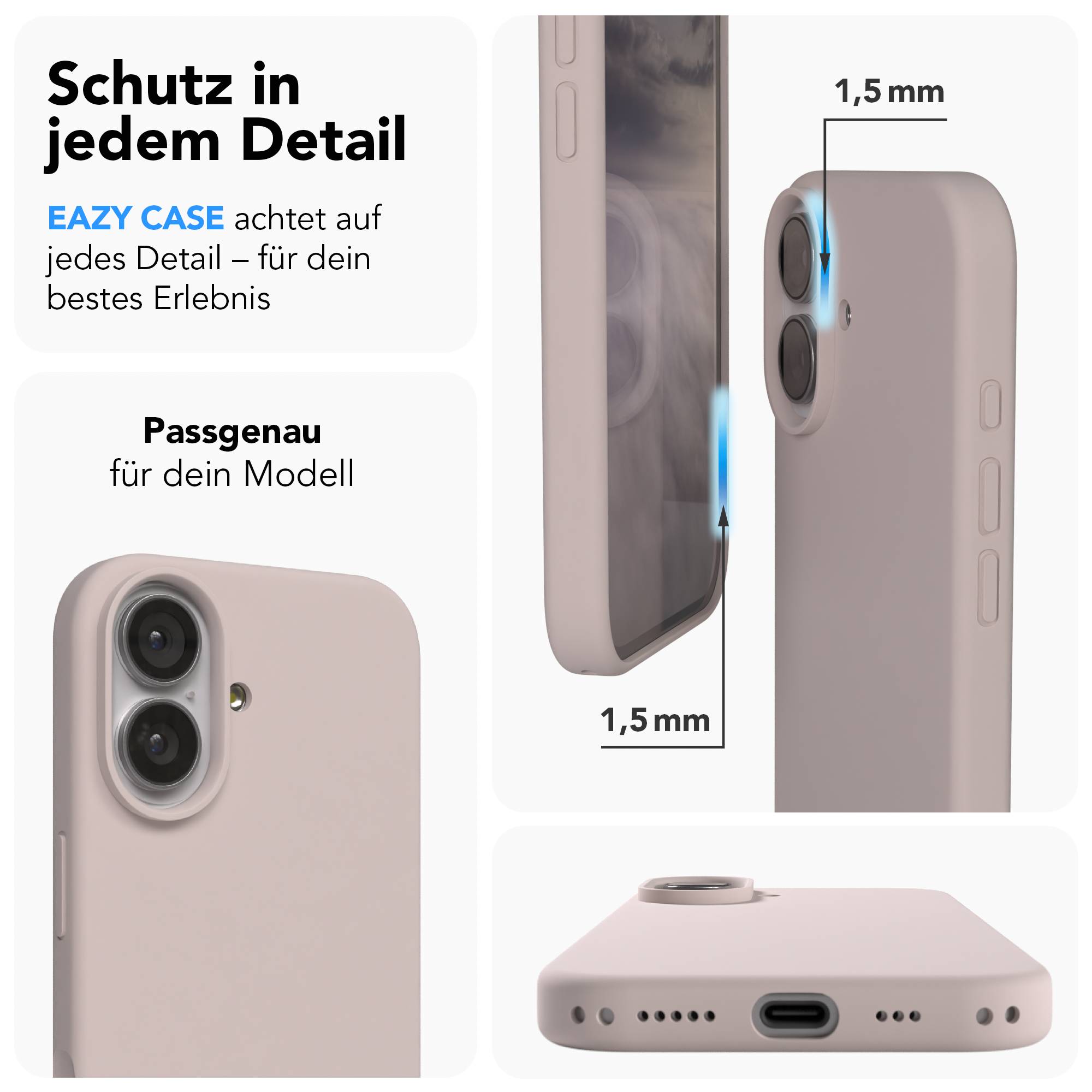 Apple iPhone 17 Premium Silikonhülle mit Kameraschutz von EAZY CASE 