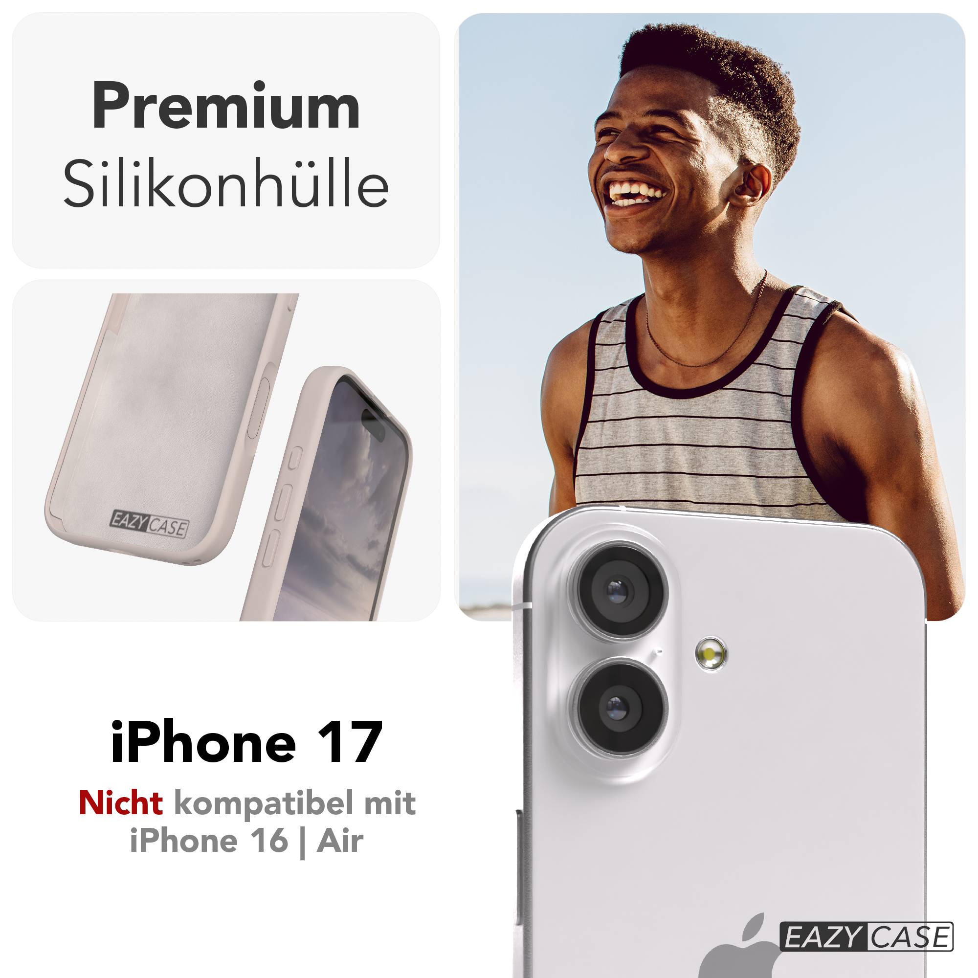 Apple iPhone 17 Premium Silikonhülle mit Kameraschutz von EAZY CASE 
