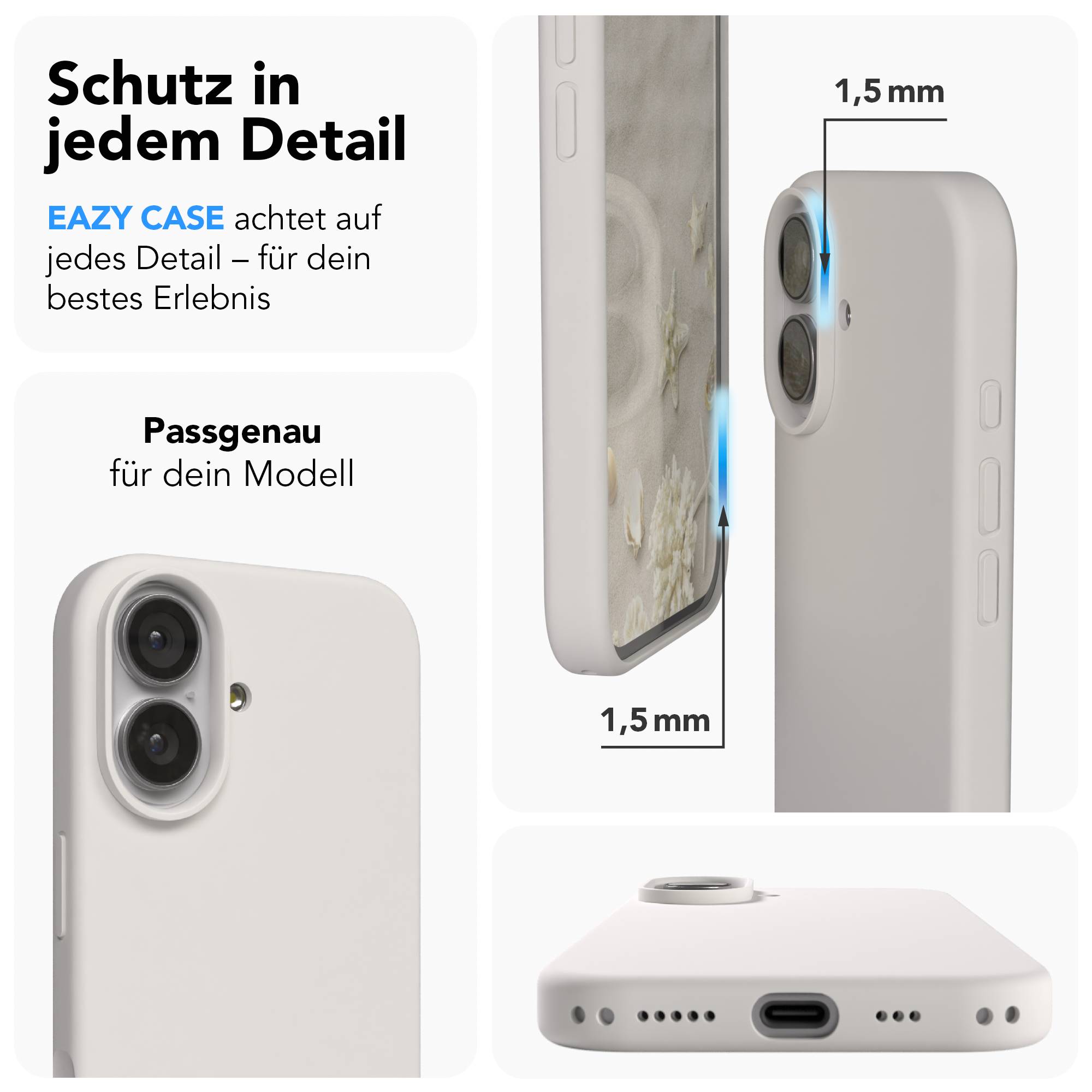 Apple iPhone 17 Premium Silikonhülle mit Kameraschutz von EAZY CASE 
