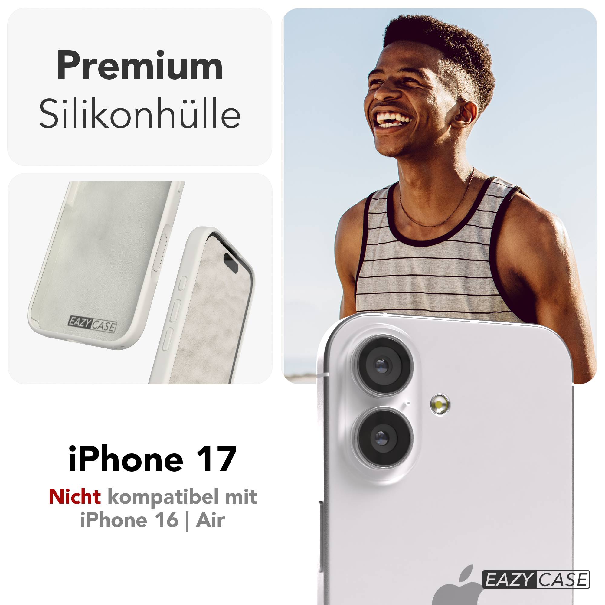 Apple iPhone 17 Premium Silikonhülle mit Kameraschutz von EAZY CASE 