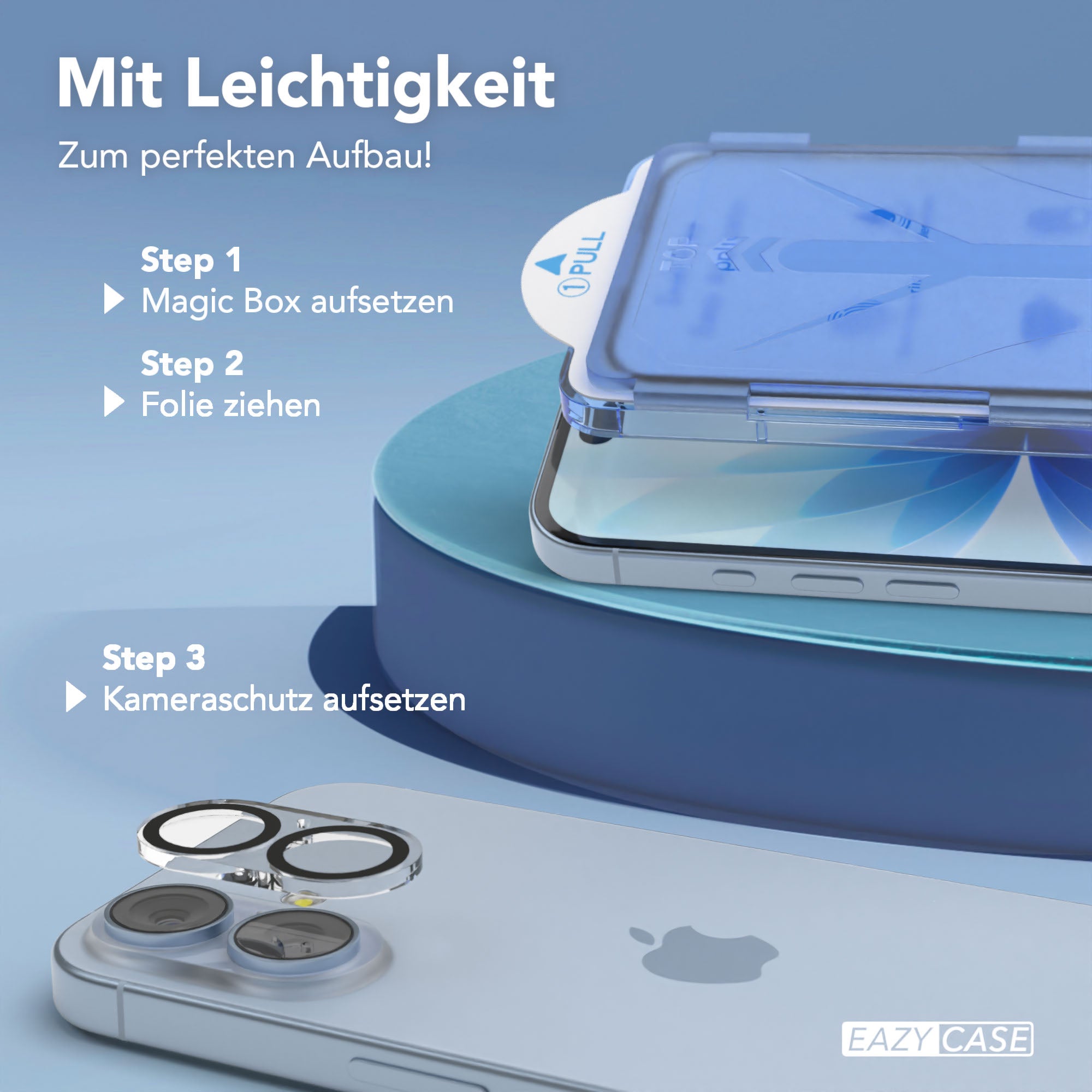 iPhone 17 2er Set Glasfolie + Installationsrahmen