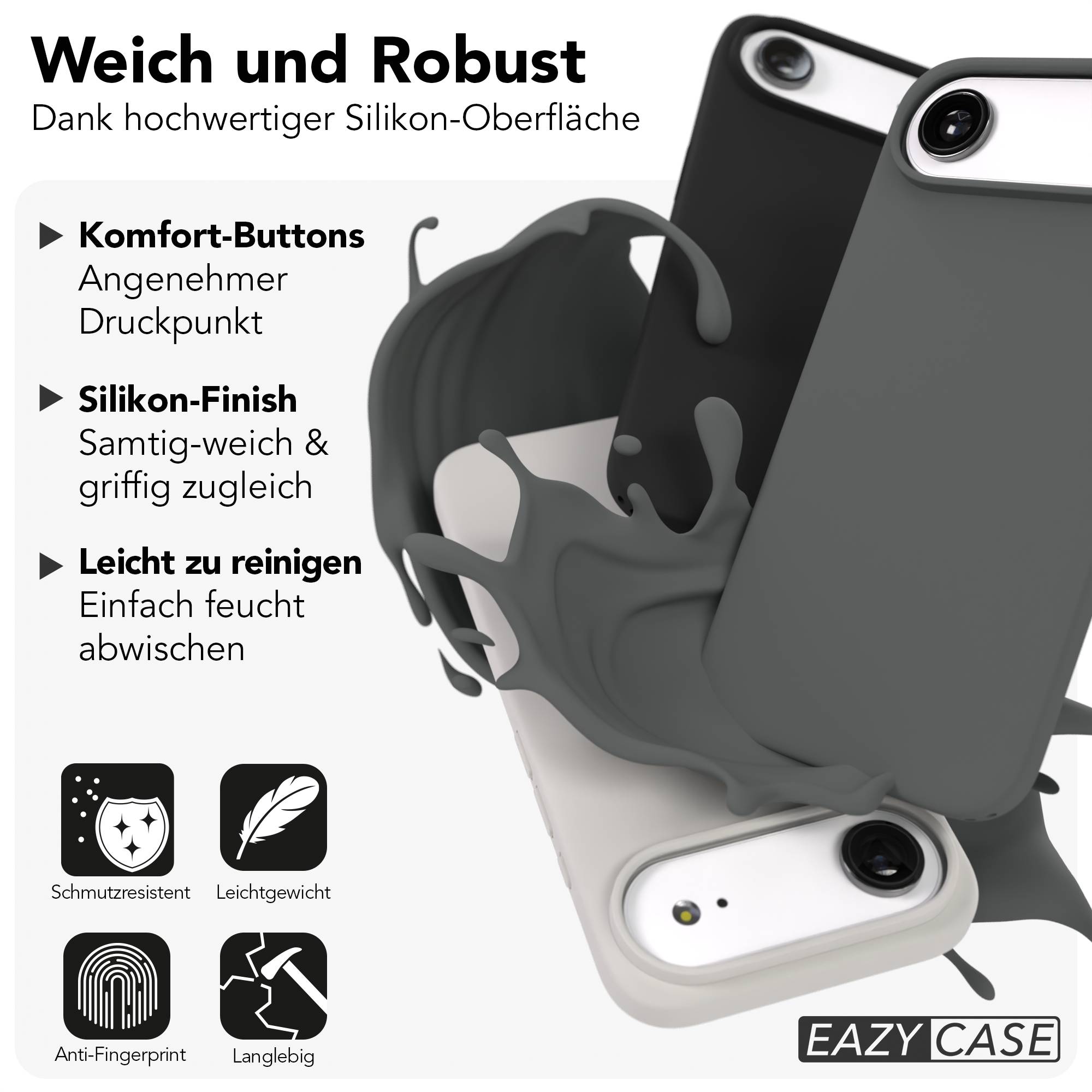 iPhone Air Premium Silikonhülle mit Kameraschutz von EAZY CASE 