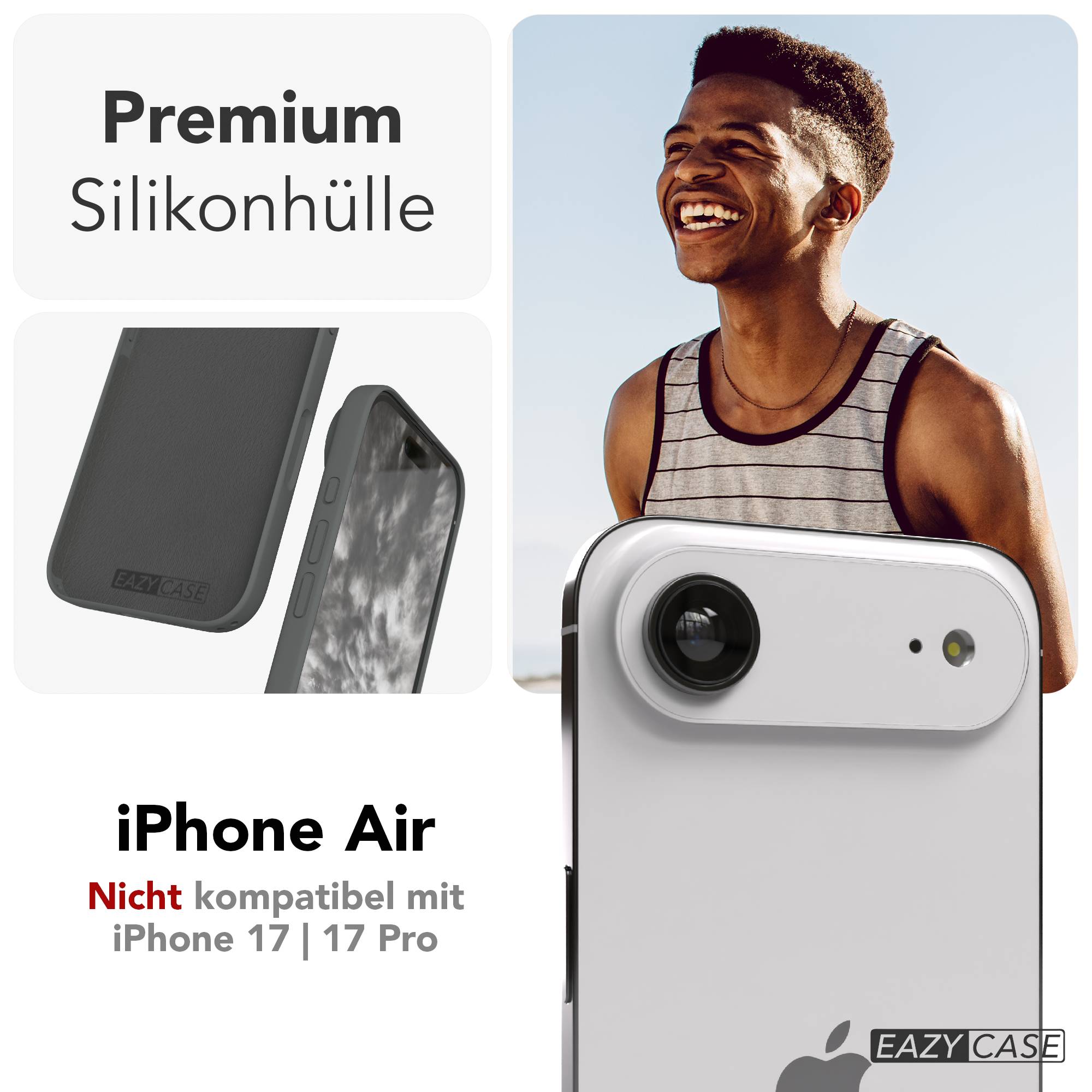 iPhone Air Premium Silikonhülle mit Kameraschutz von EAZY CASE 