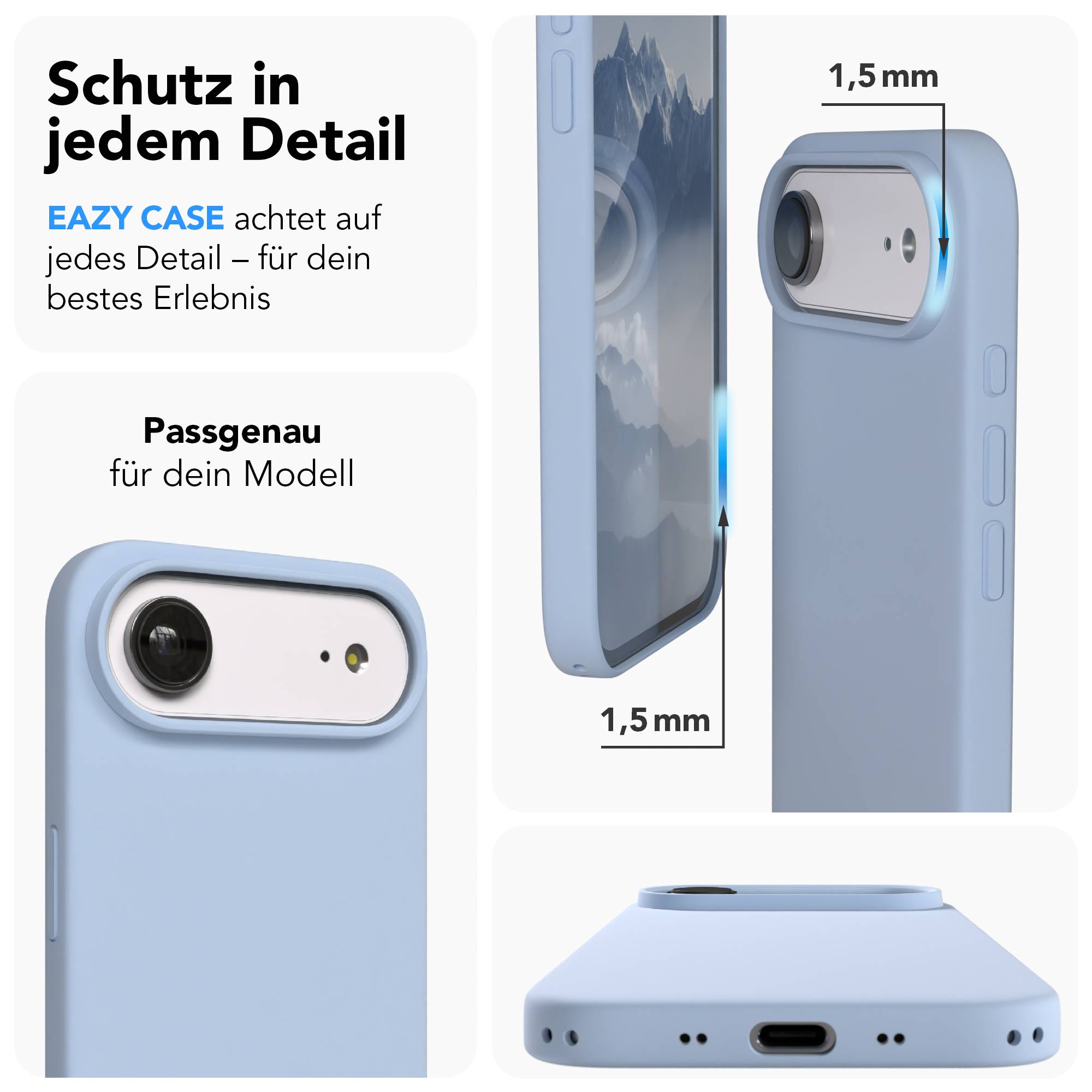 iPhone Air Premium Silikonhülle mit Kameraschutz von EAZY CASE 