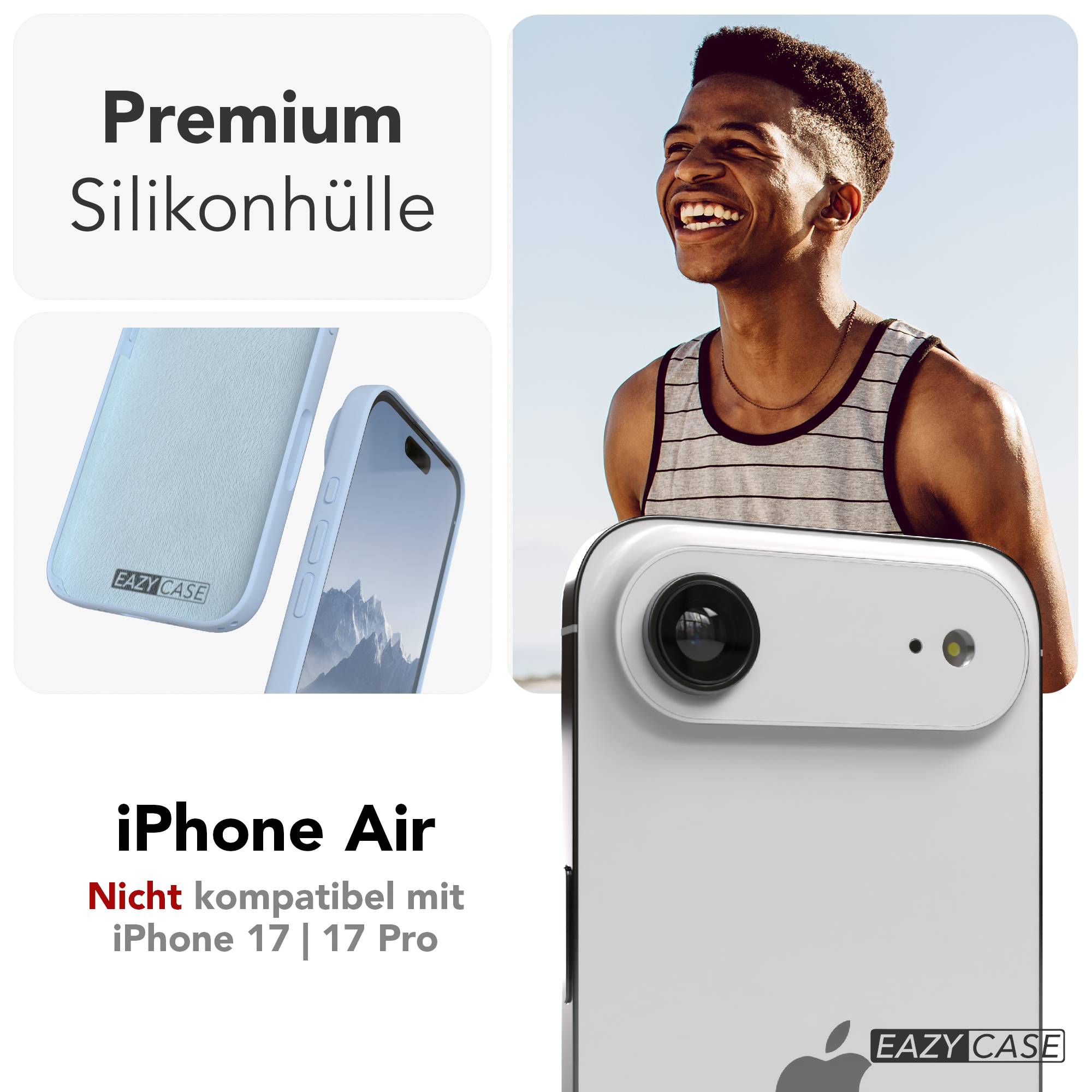 iPhone Air Premium Silikonhülle mit Kameraschutz von EAZY CASE 
