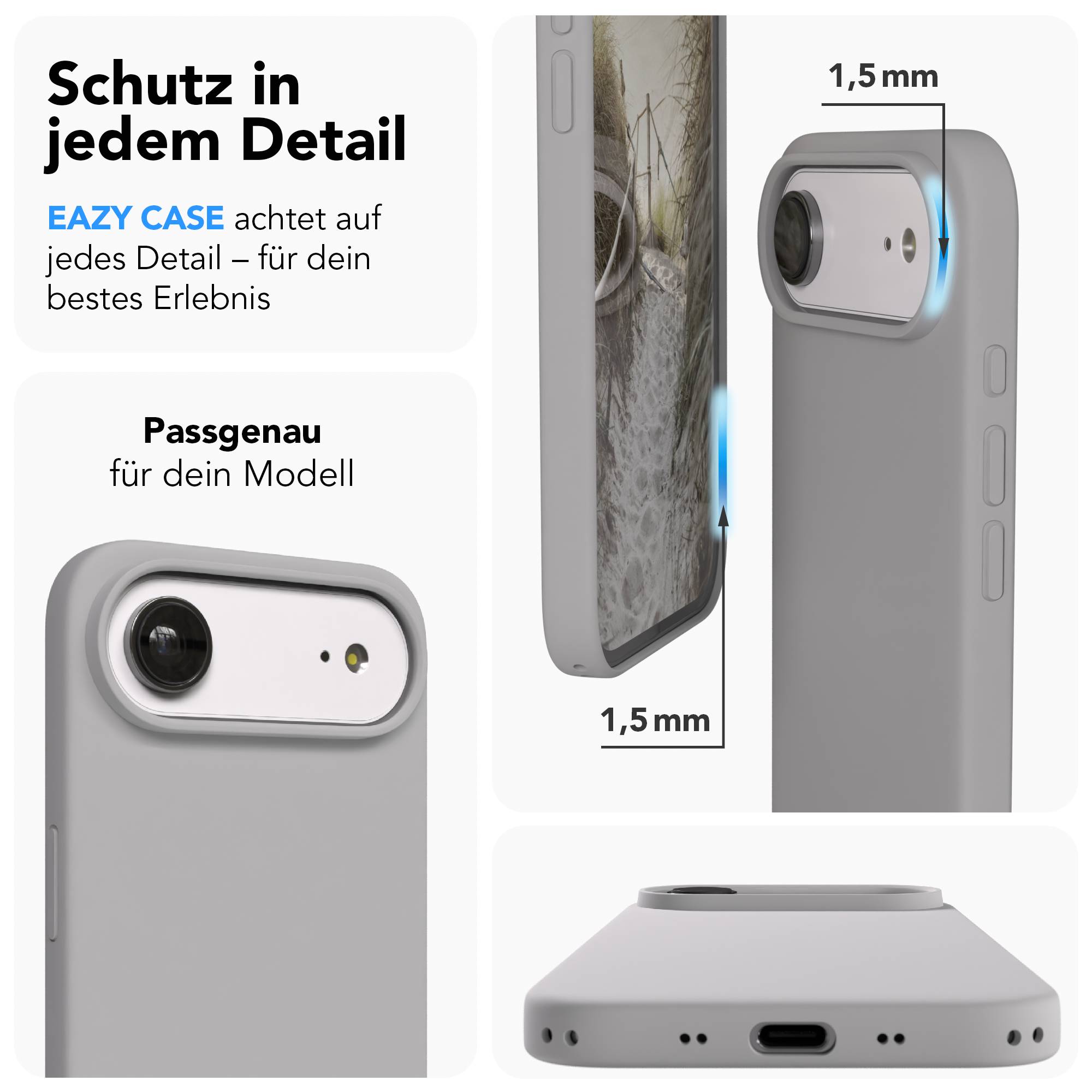 iPhone Air Premium Silikonhülle mit Kameraschutz von EAZY CASE 