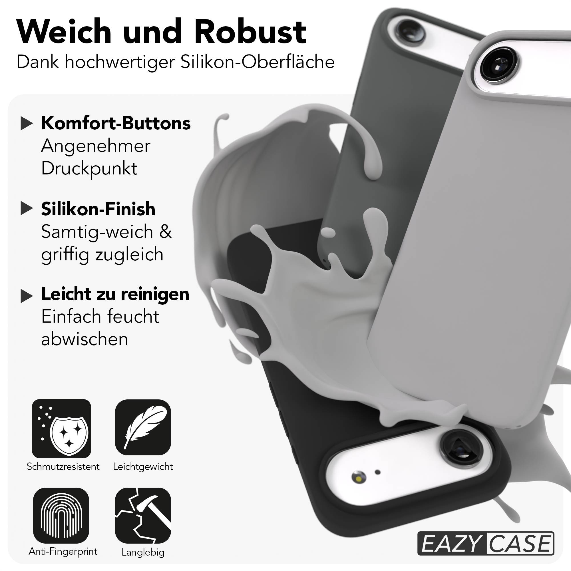 iPhone Air Premium Silikonhülle mit Kameraschutz von EAZY CASE 