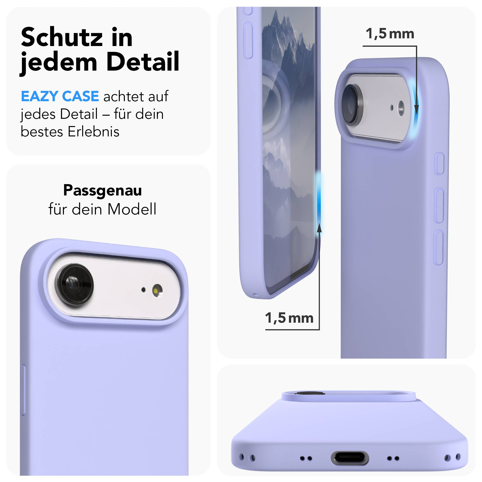 iPhone Air Premium Silikonhülle mit Kameraschutz von EAZY CASE 