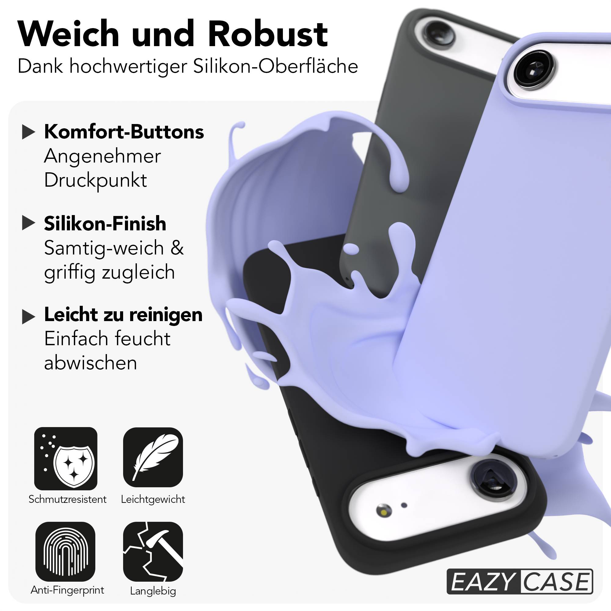 iPhone Air Premium Silikonhülle mit Kameraschutz von EAZY CASE 