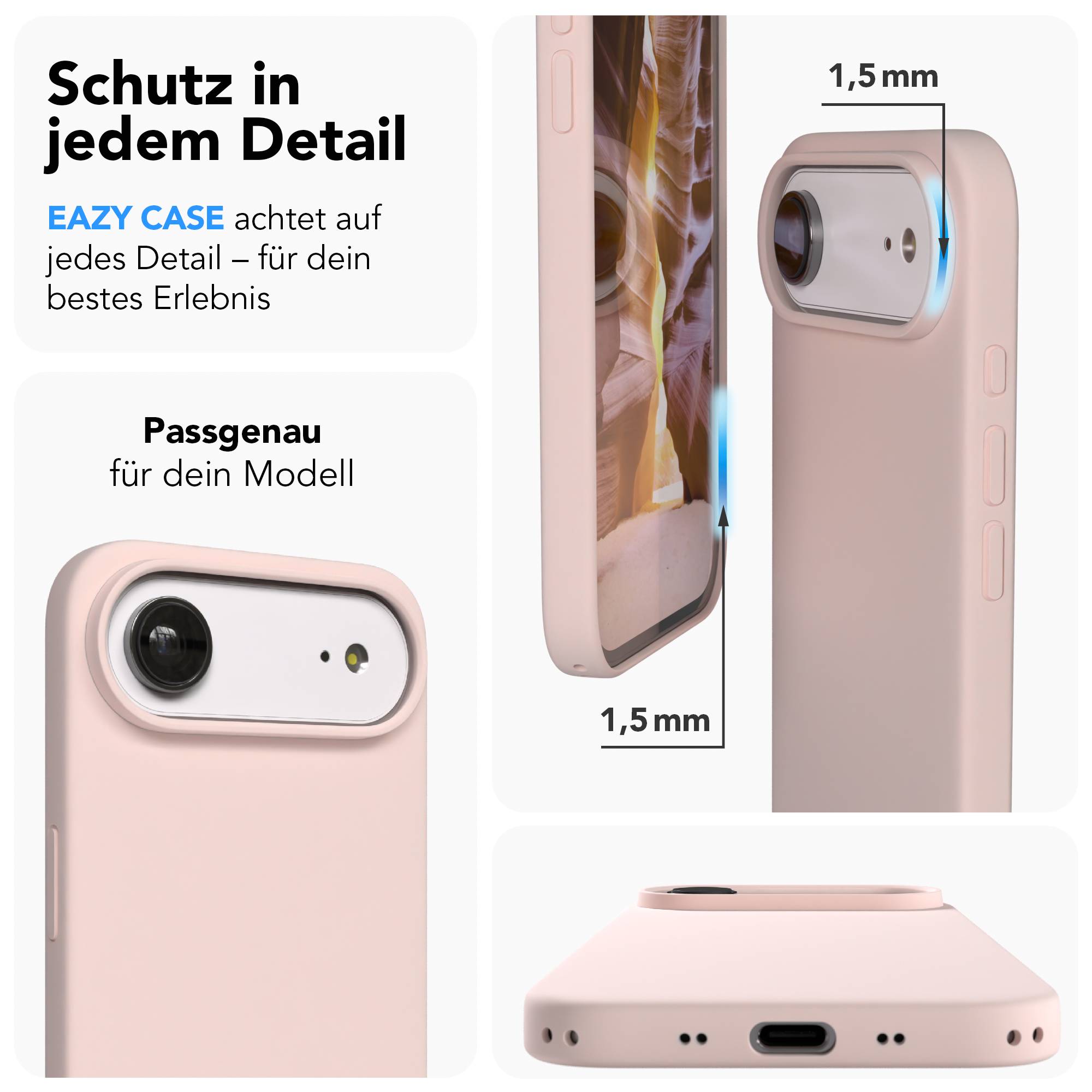 iPhone Air Premium Silikonhülle mit Kameraschutz von EAZY CASE 