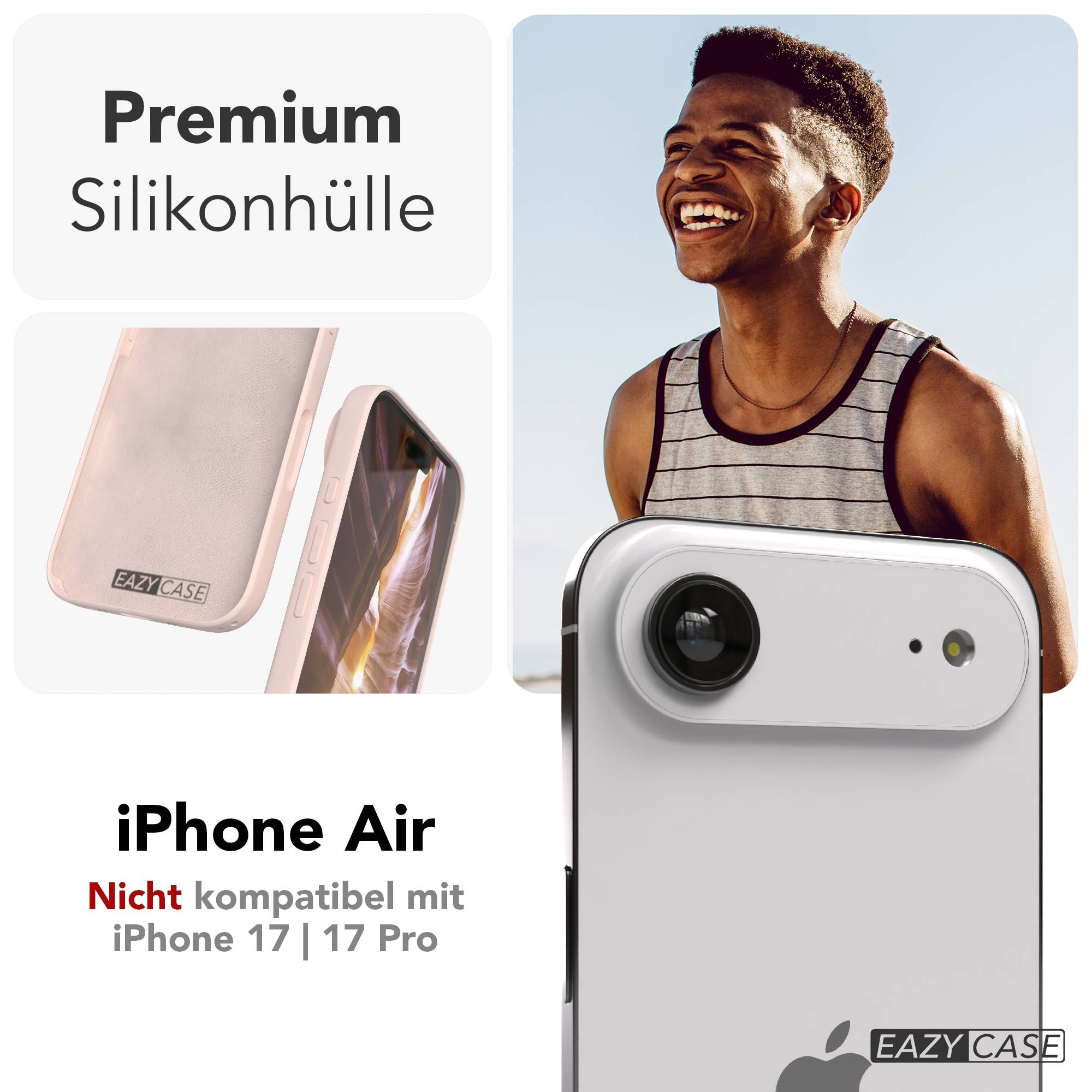 iPhone Air Premium Silikonhülle mit Kameraschutz von EAZY CASE 